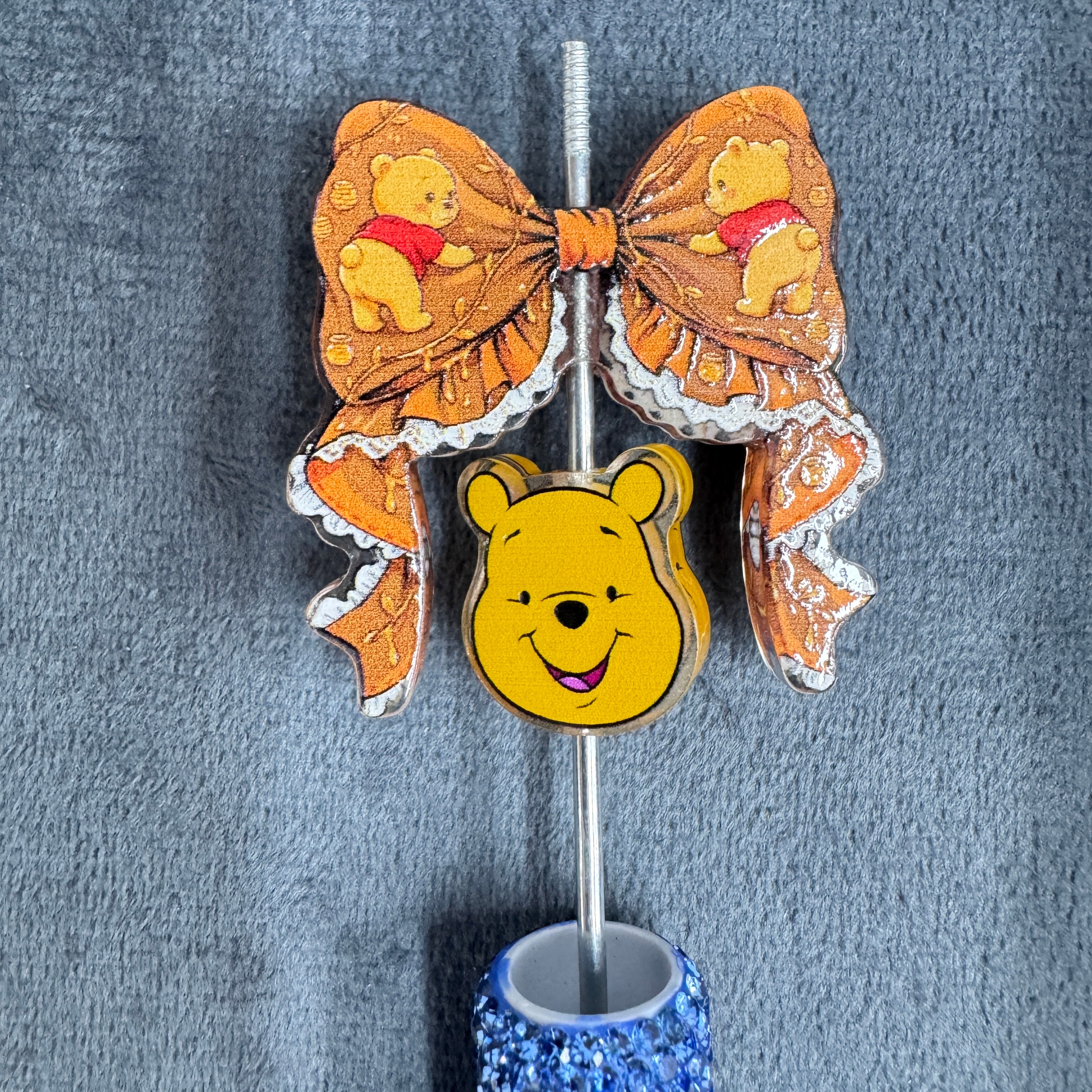 Honey Bear Lace Bow Acrylic Beads Bow and Decoration