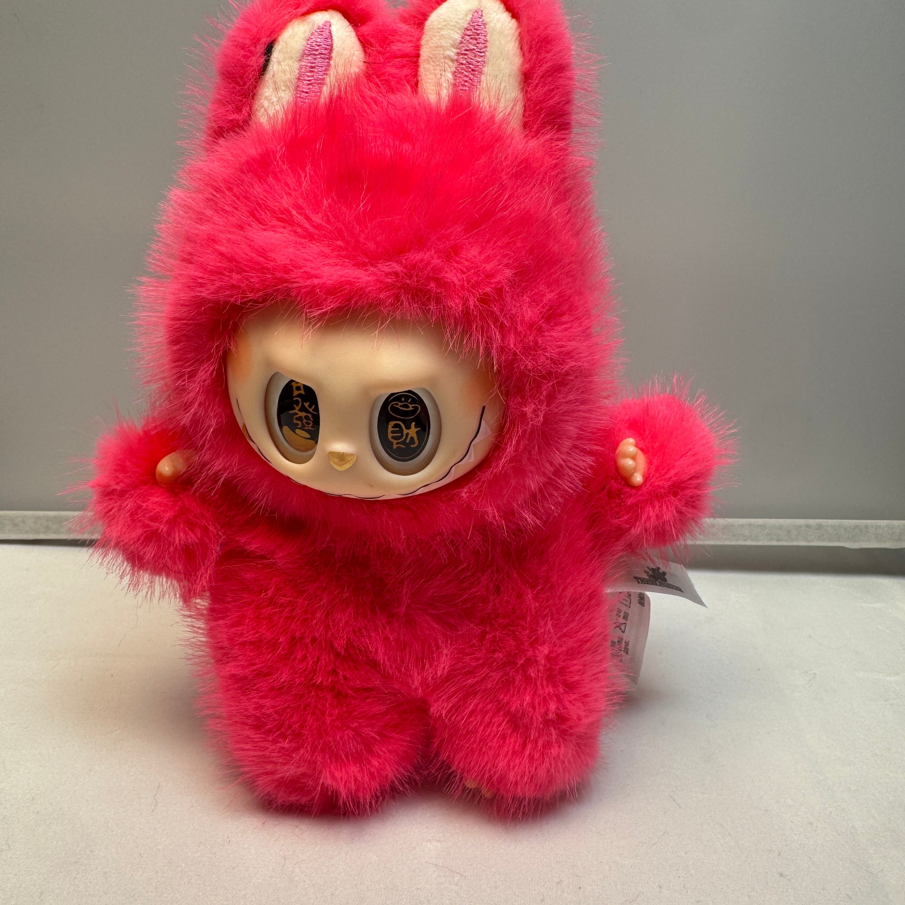FS6908- Hot Pink Labubu With Tail Zoe's DIY Shop