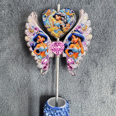 Jasmine Princess Heart‑Wings Acrylic Beads