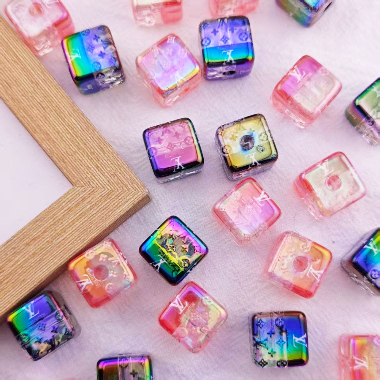 FS5506- Approximately 15mm  Square Acrylic Beads Zoe's DIY Shop