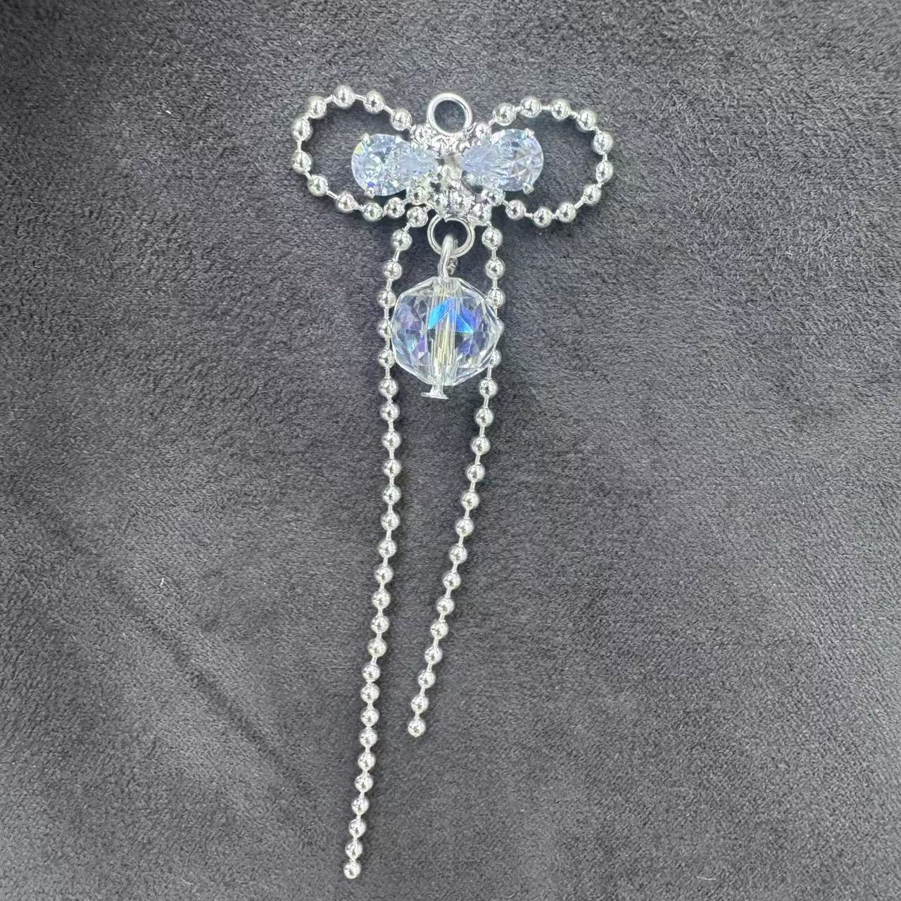 Crystal Glass Metal Charms For Making Earrings Or Pen Charms