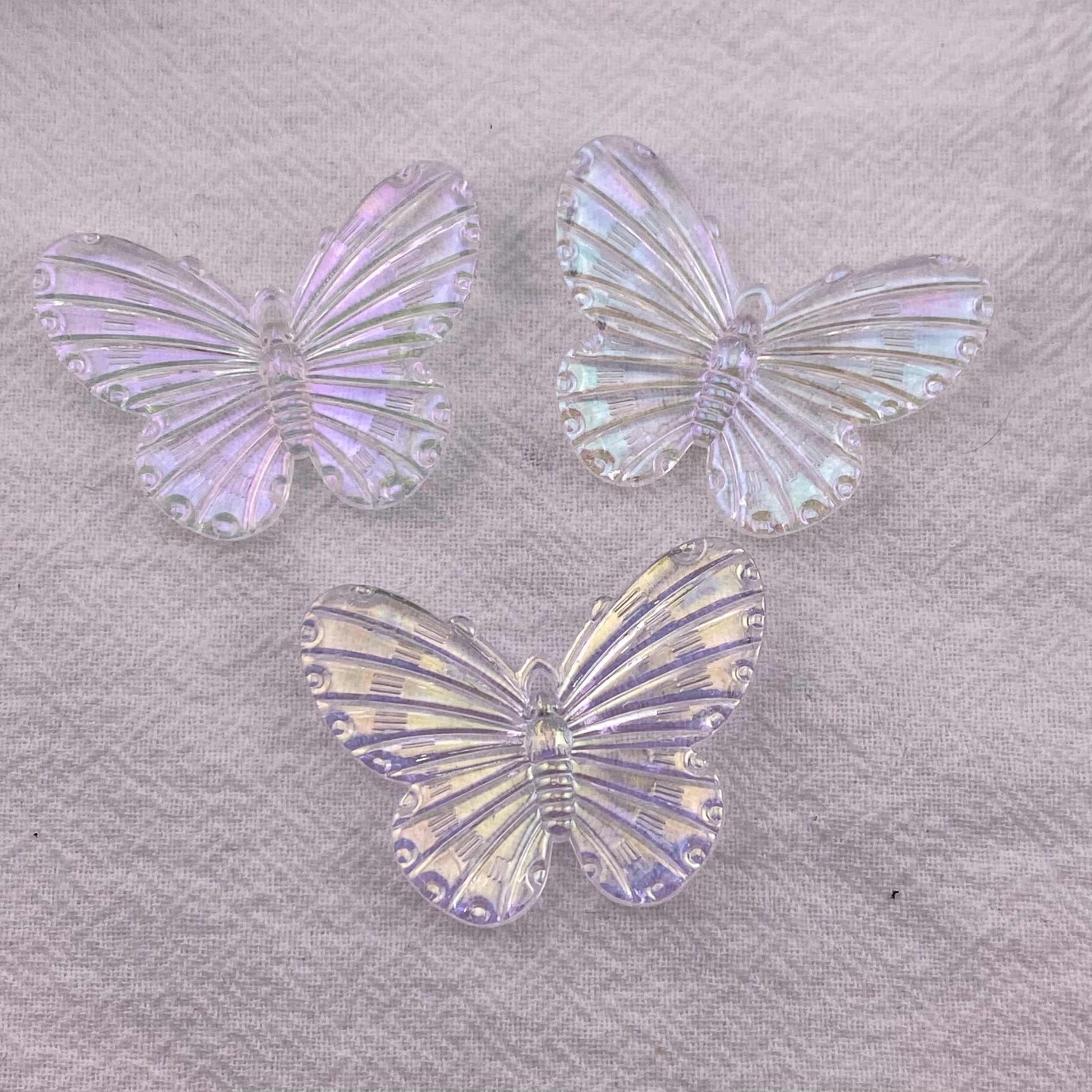 FS1015- 31MM*41MM Clear AB Butterfly Acrylic Charms For Making Car Hangers Or Fancy Beads Zoe's DIY Shop