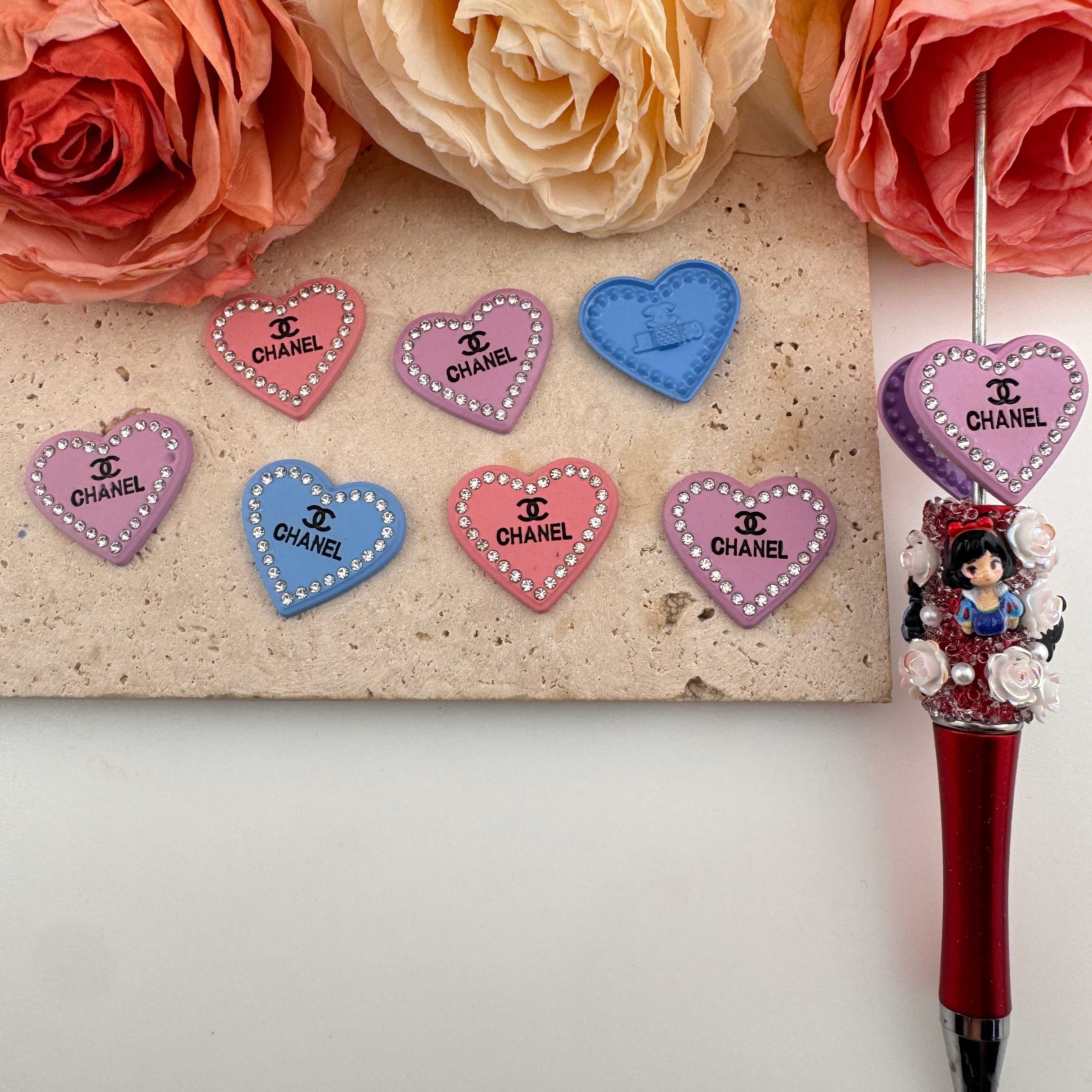 FS2961-About 23*26mm Heart Metal Patch For Making Fancy Beads