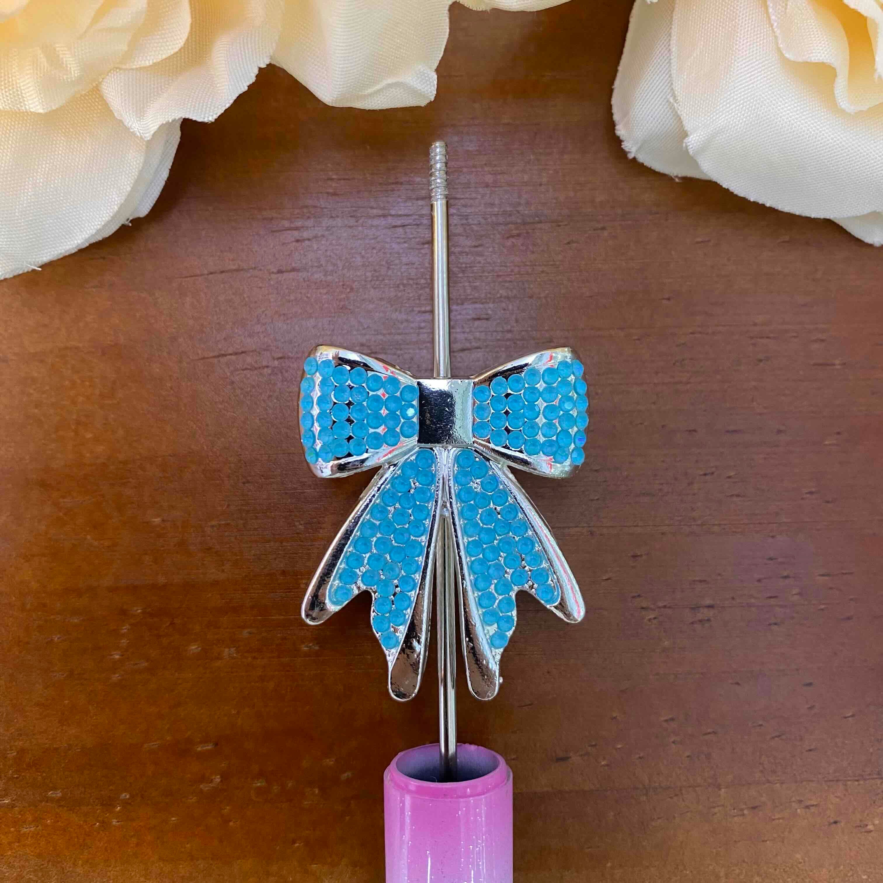 FS20629-Rhinestone Bow Metal Beads