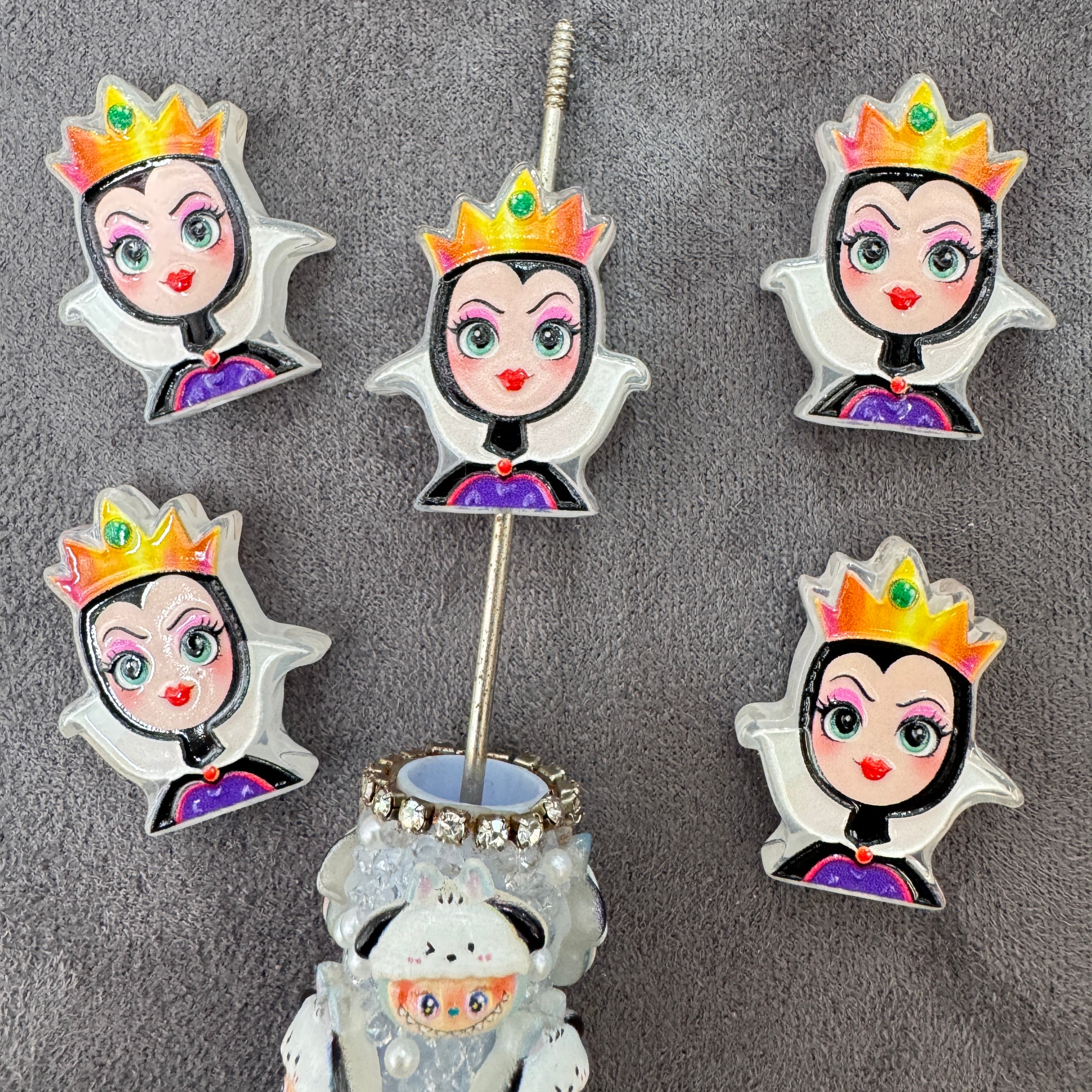 Black Hood Evil Queen Acrylic Focal Beads