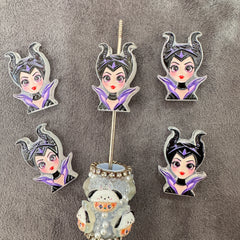 Fantasy Dark Witch Horn Acrylic Focal Beads
