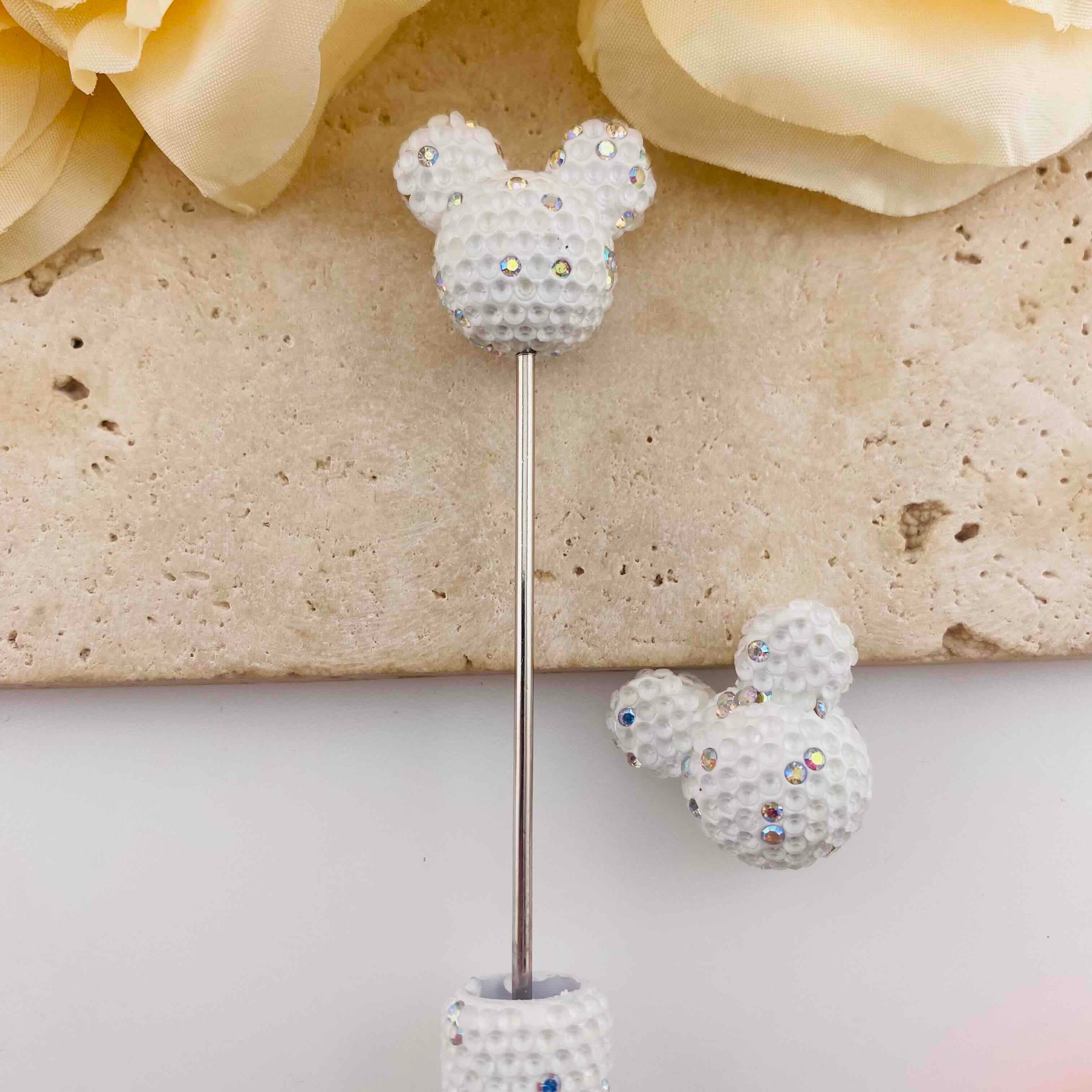 FS20073-About 22*25mm Rhinestone Mickey Head Clay Beads