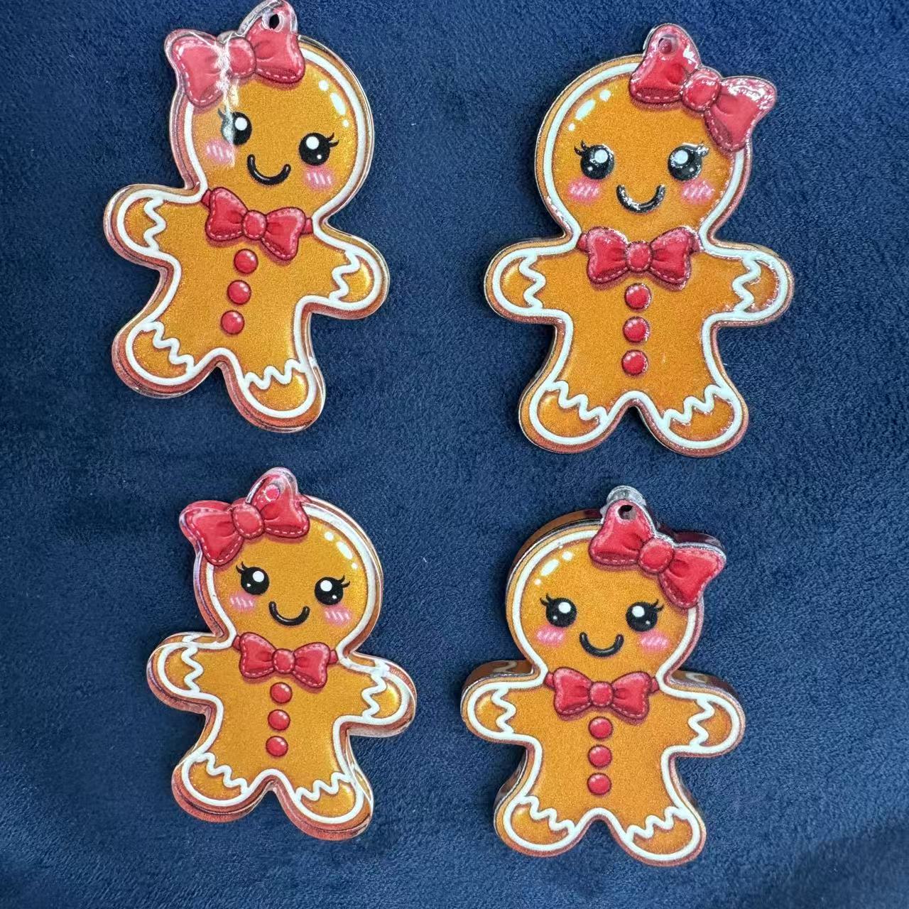 Christmas Cookies and Acrylic Pendants for Christmas , suitable for making keychains