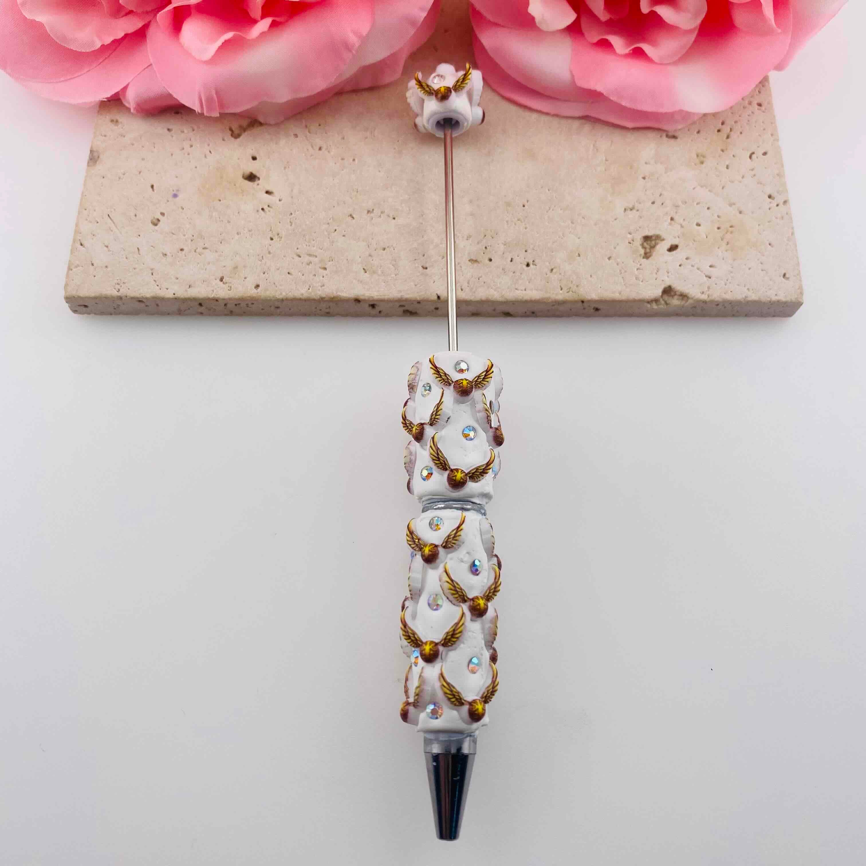 FS19844-Golden Wing Clay Beaded Pens