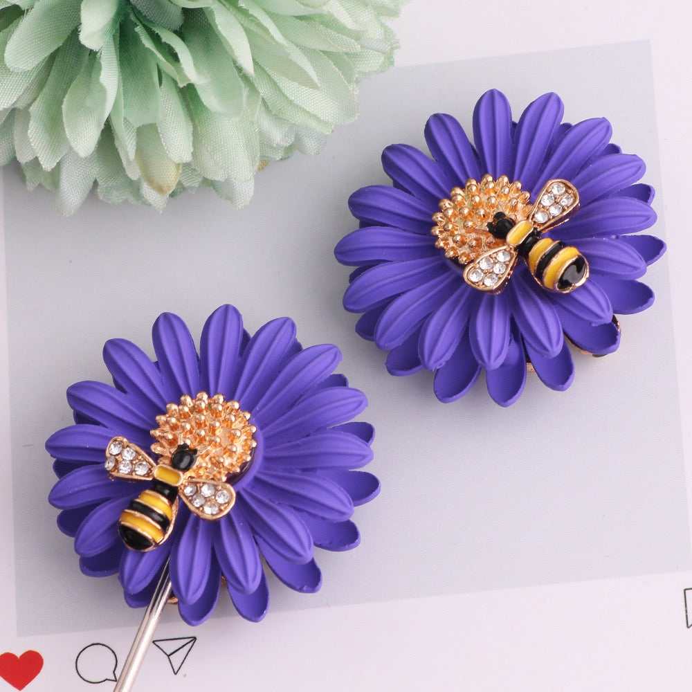 FS20020-SunflowerBee Metal Beads
