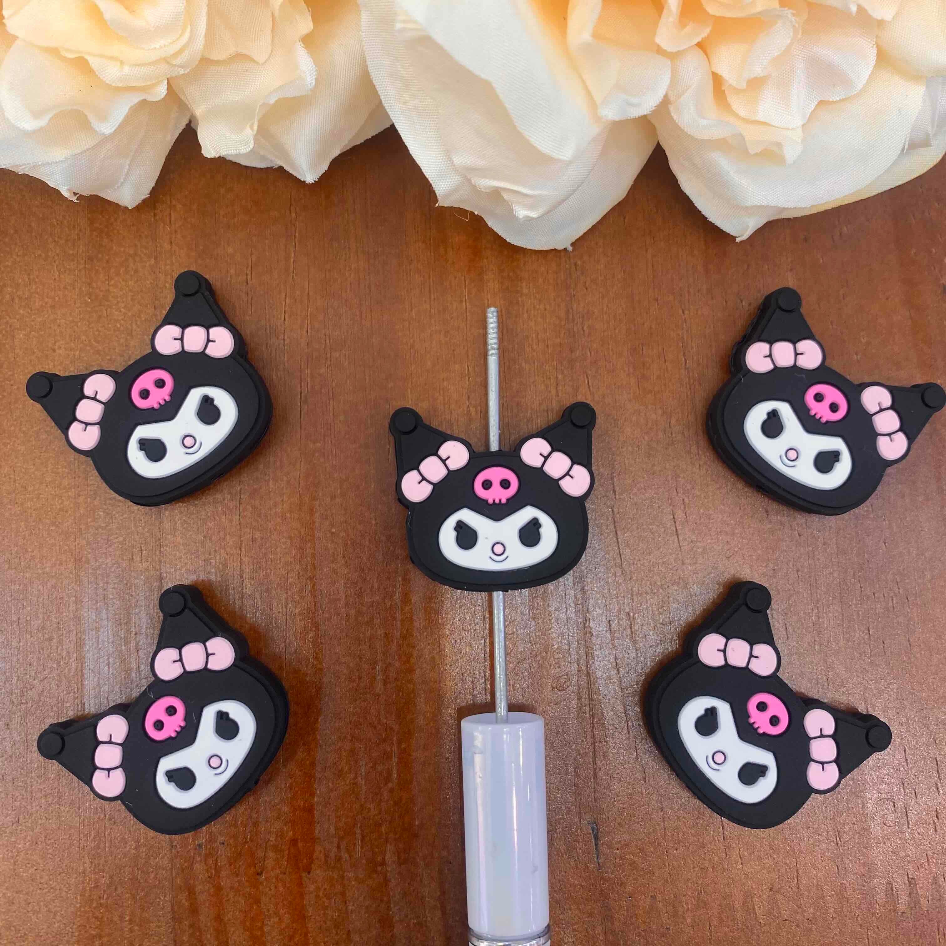 FS20487-Kuromi Flat Silicone Focal Beads