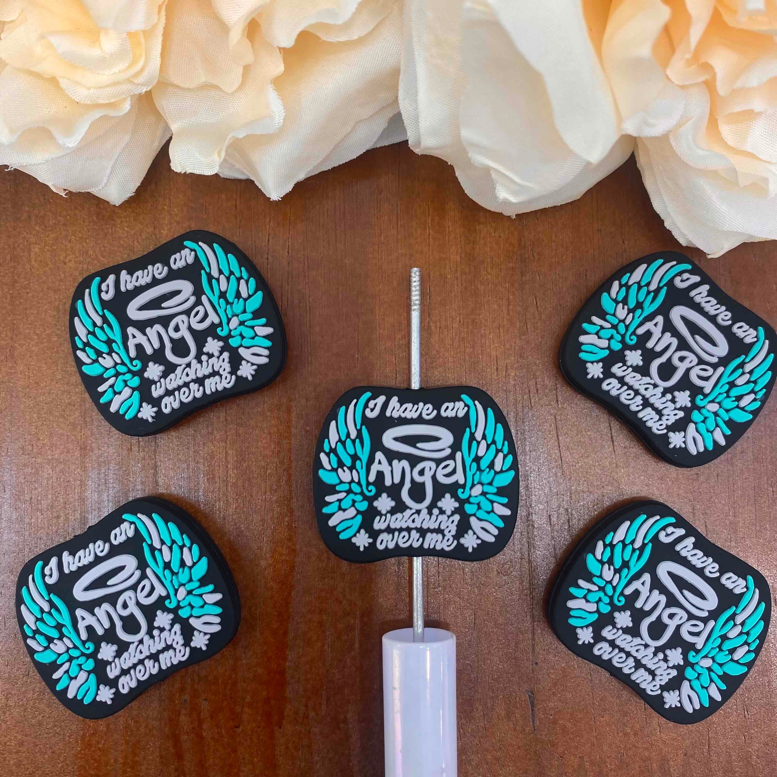 FS20352-Phrase Flat Silicone Focal Beads