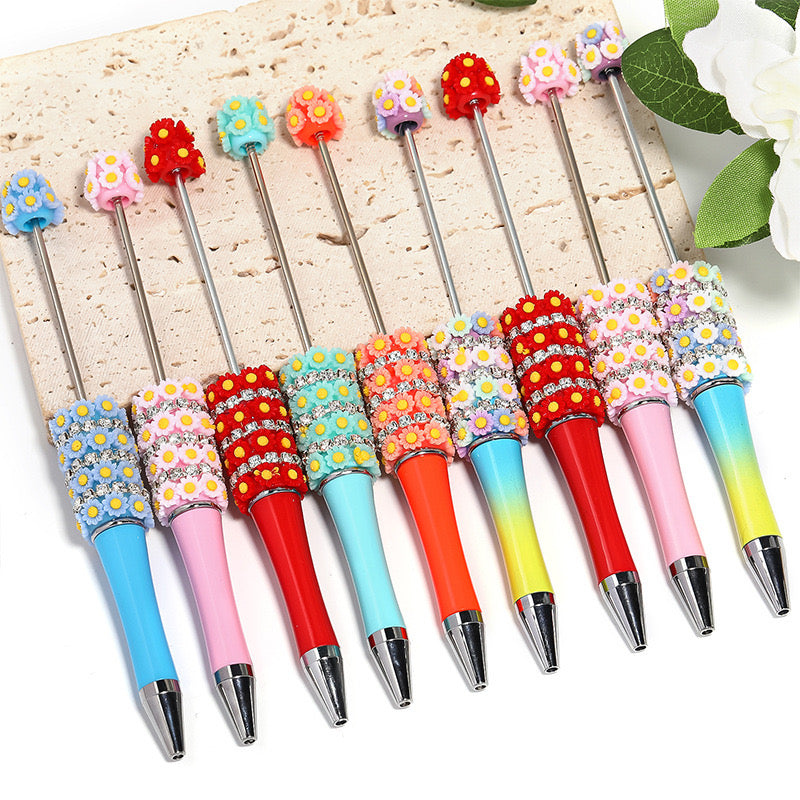 10 Pieces Flower  Sparkling Fancy Pens