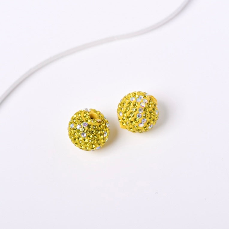 FS20234-16mm Rhinestone Clay Beads For Making Keychain Beadable Pens