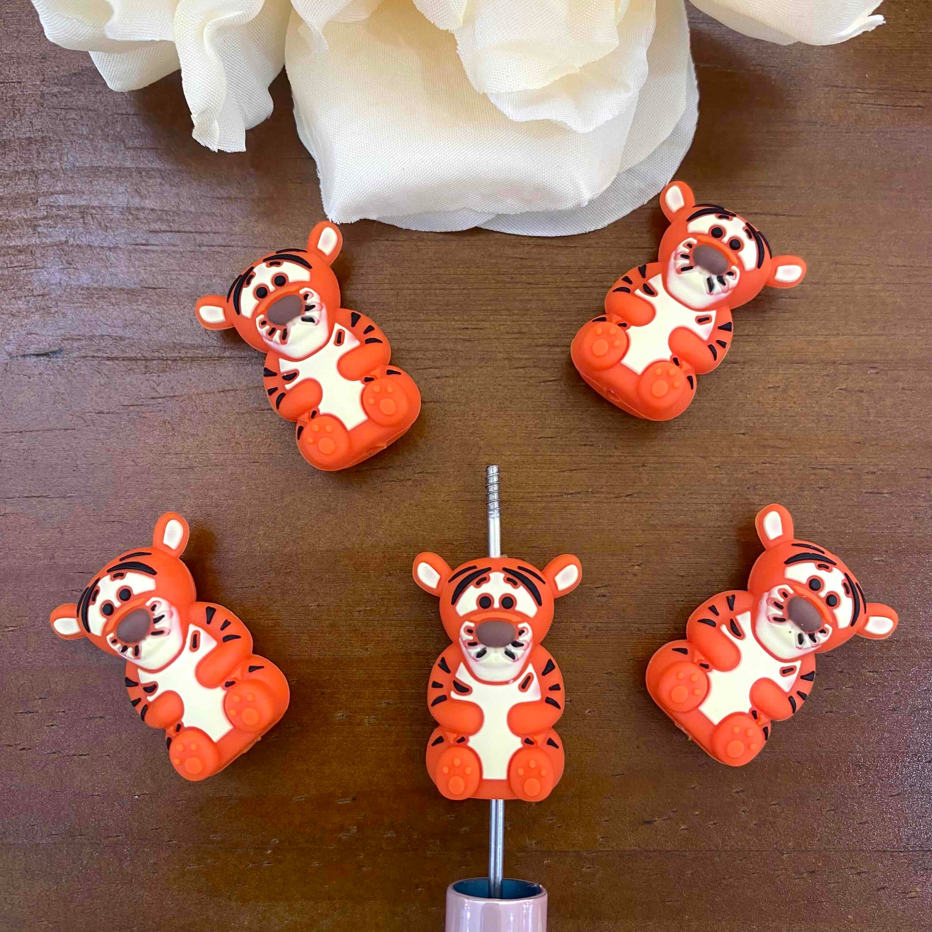 FS20222-3D Tigger Silicone Focal Beads