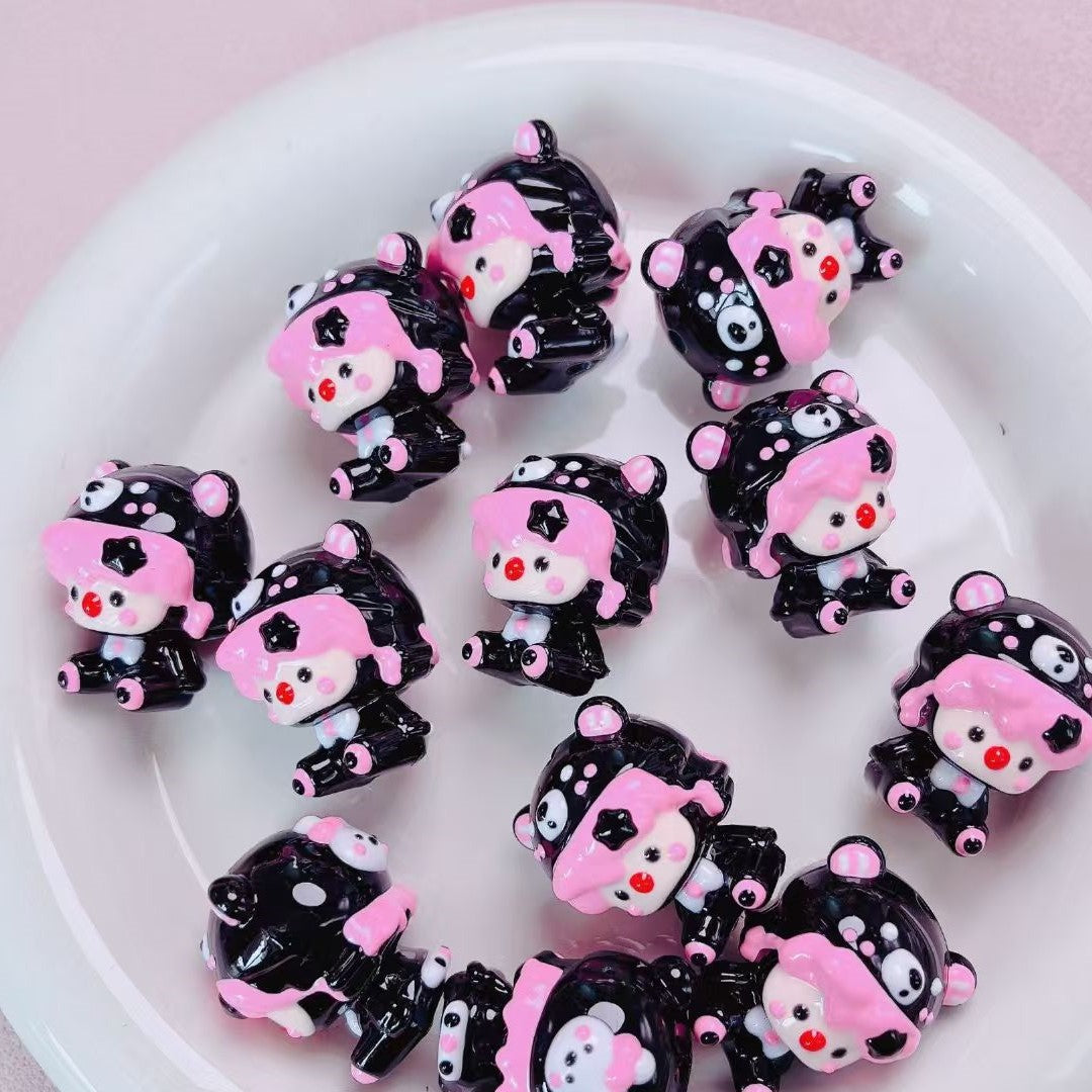 FS4340- Sweet Bean Three-dimensional Hand-painted Beads