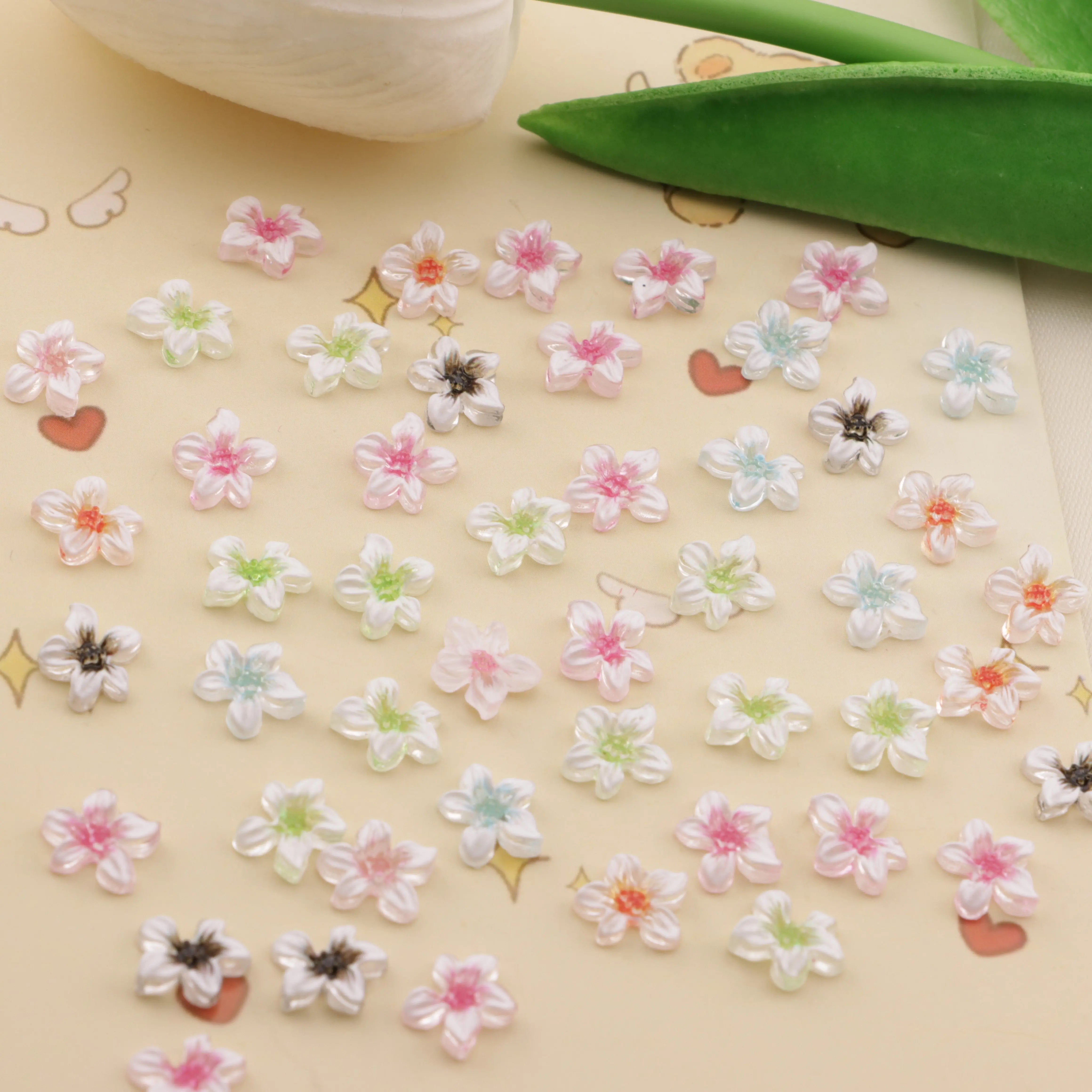 9.2nm Transparent Printing Flower Zoe's DIY Shop