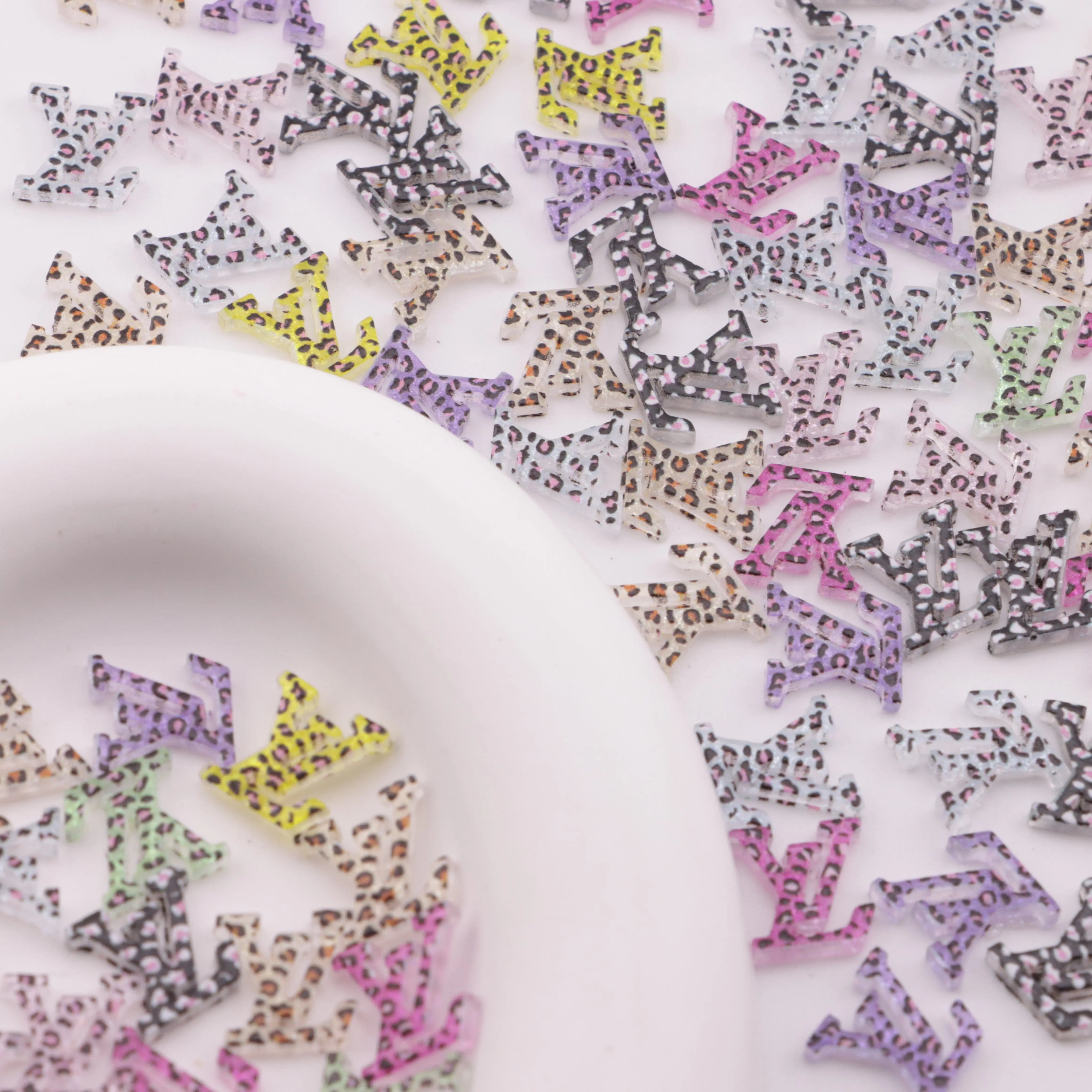 9.5×10mm LV Colourful Leopard Charms LV Leopard Print Patch Zoe's DIY Shop