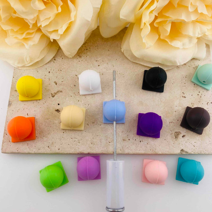 FS20049-About 14*15mm Colorful Silicone Beads