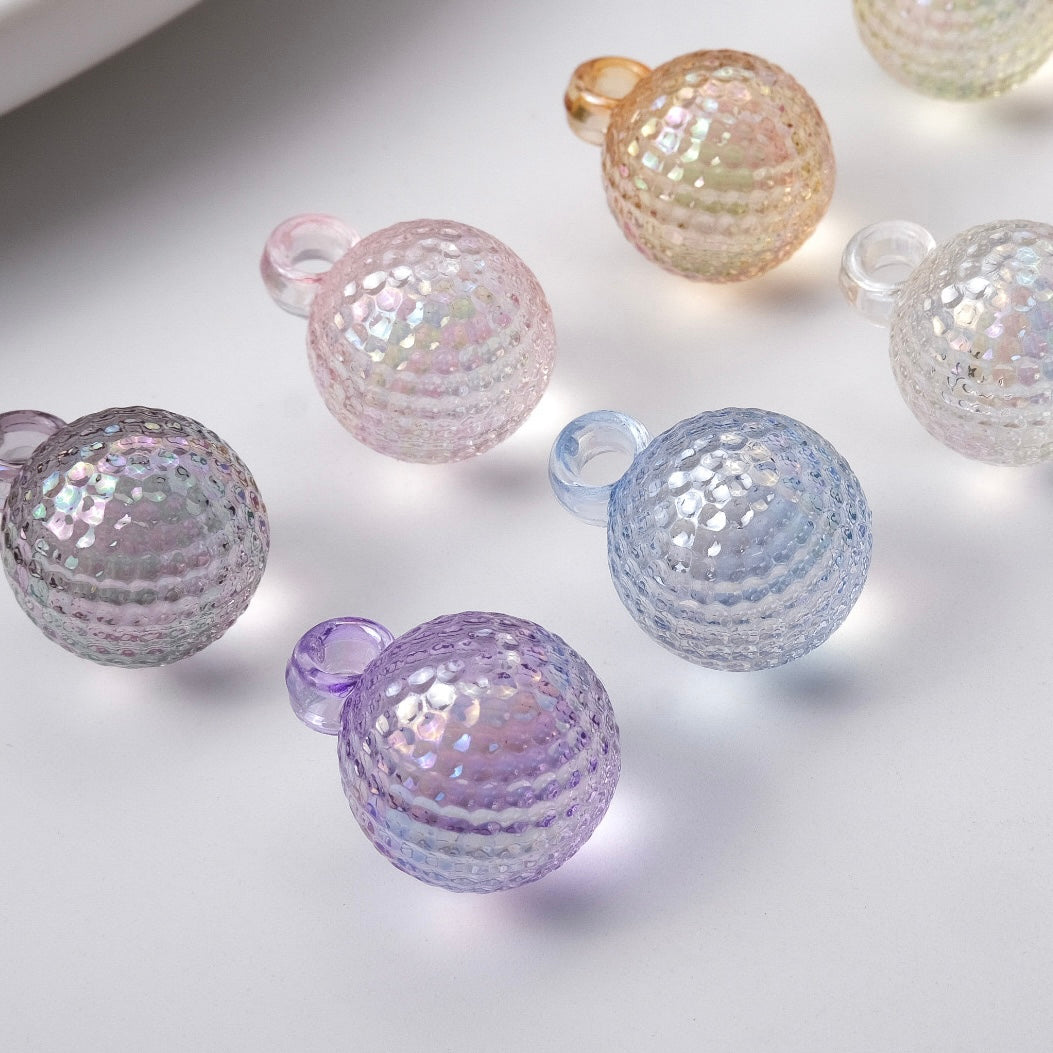 FS2424-16MM Clear Round Dangle Acrylic Beads Fit For Beadable Pens