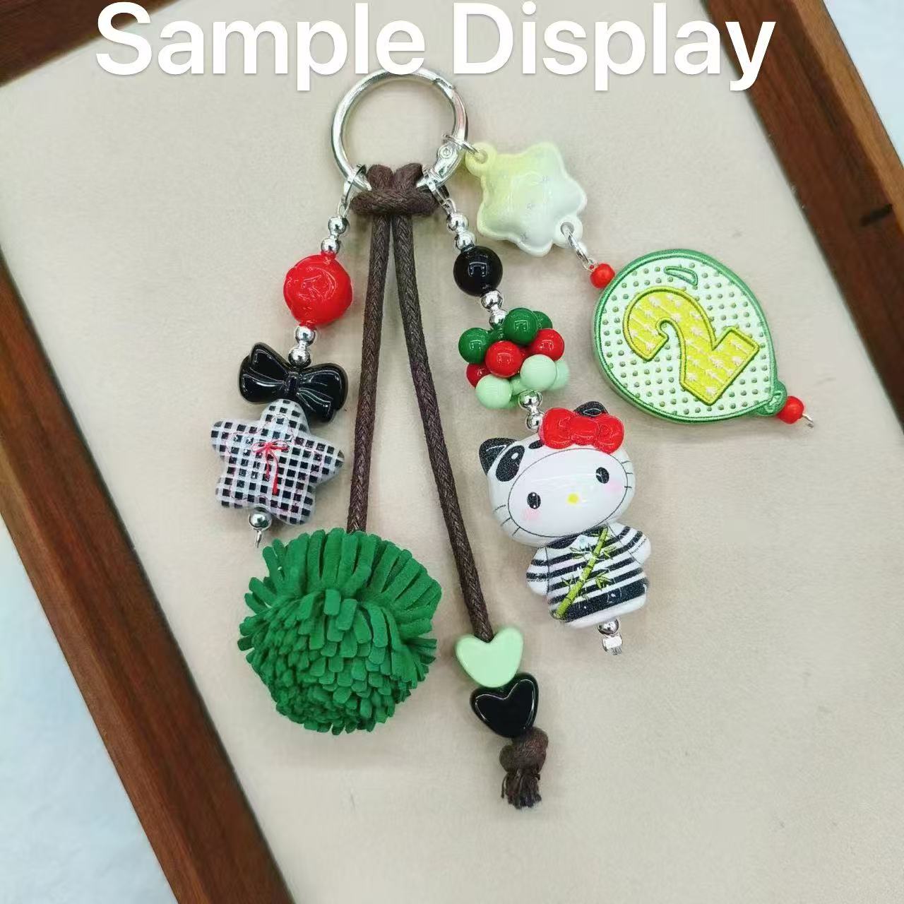 3D Cute Cat Acrylic Beads In Different Outfits For Pen Toppers Decoration And Keychains Random Mix