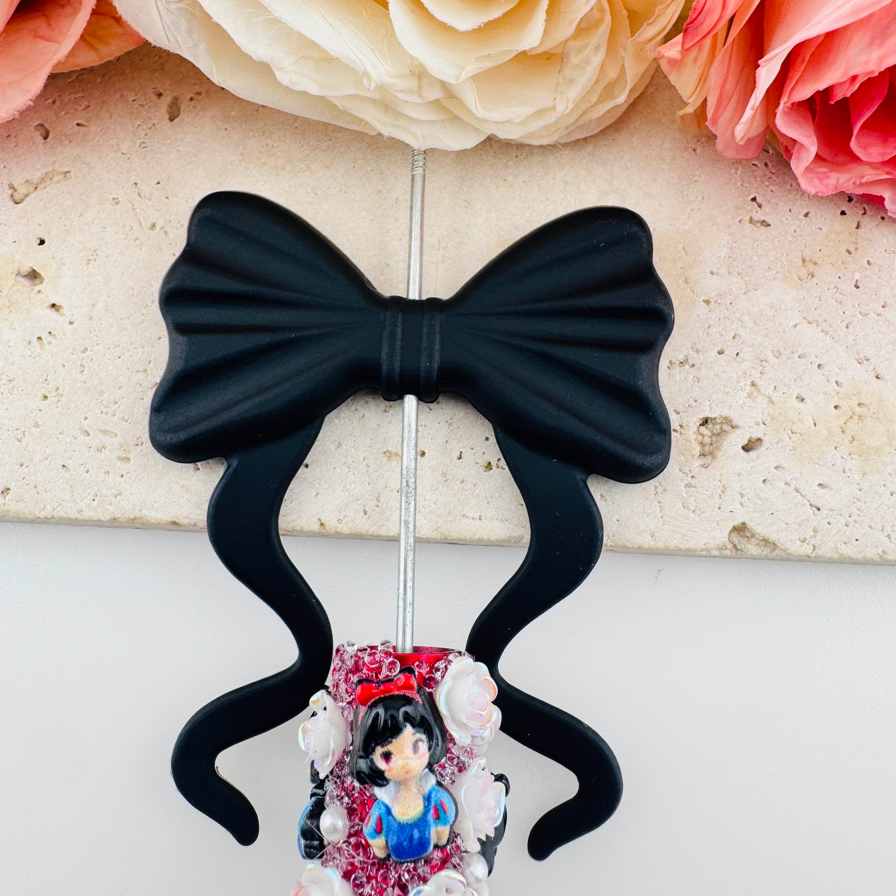 FS19388-About 60×70mm Silicone Bow Beads