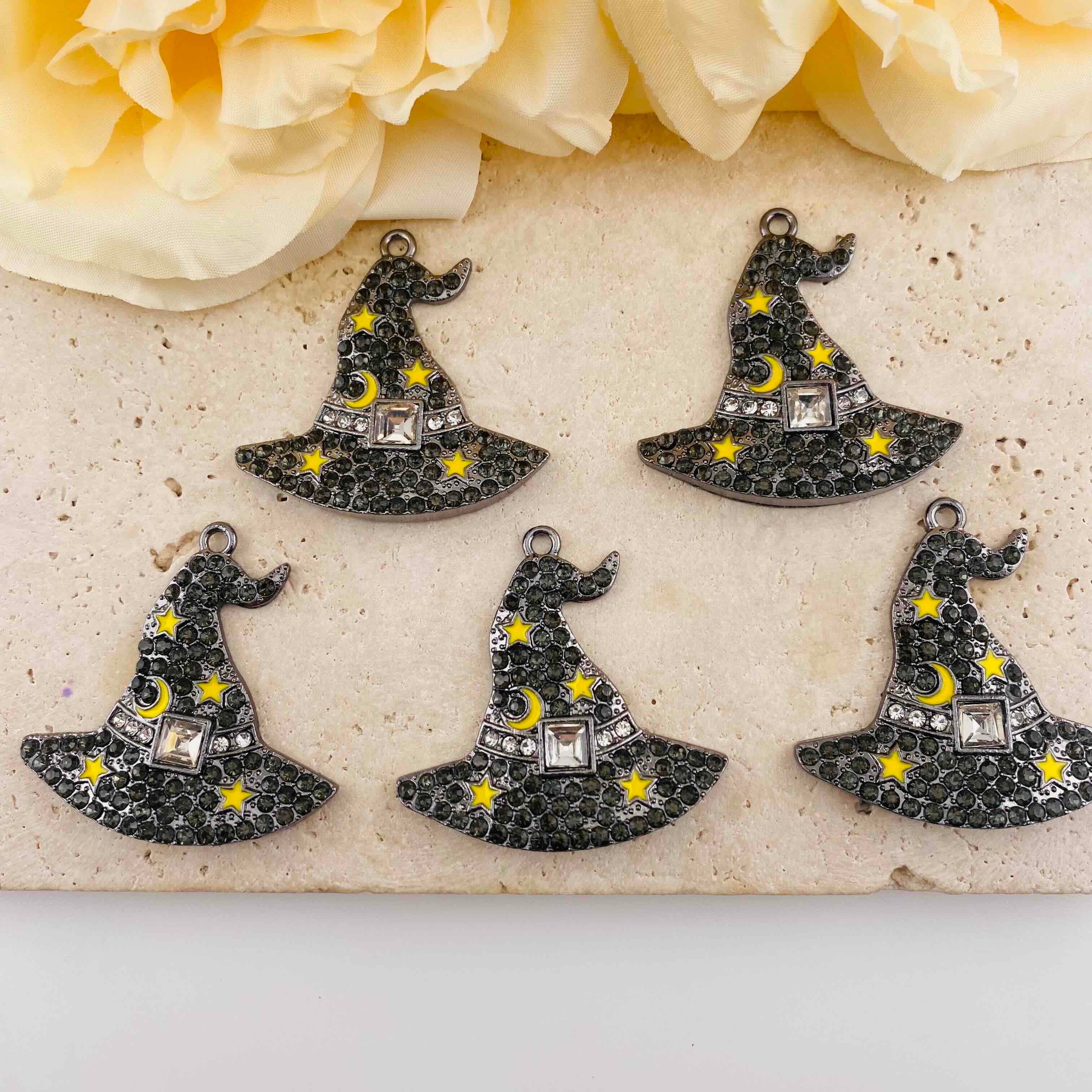 FS19913-About 39*39mm Halloween Rhinestone Fancy Patch For Making Fancy Beads