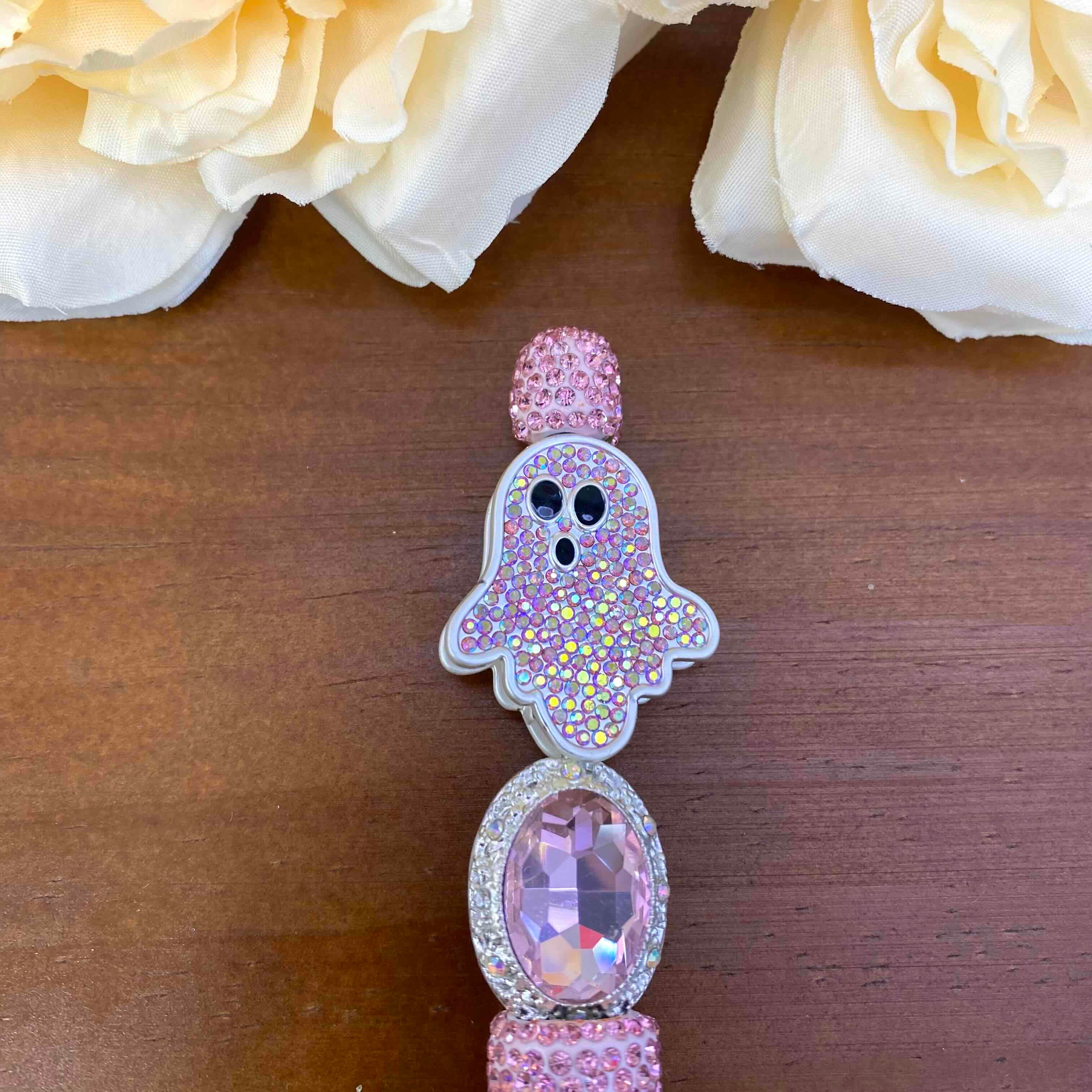 FS20633-Rhinestone Ghost Metal Beads