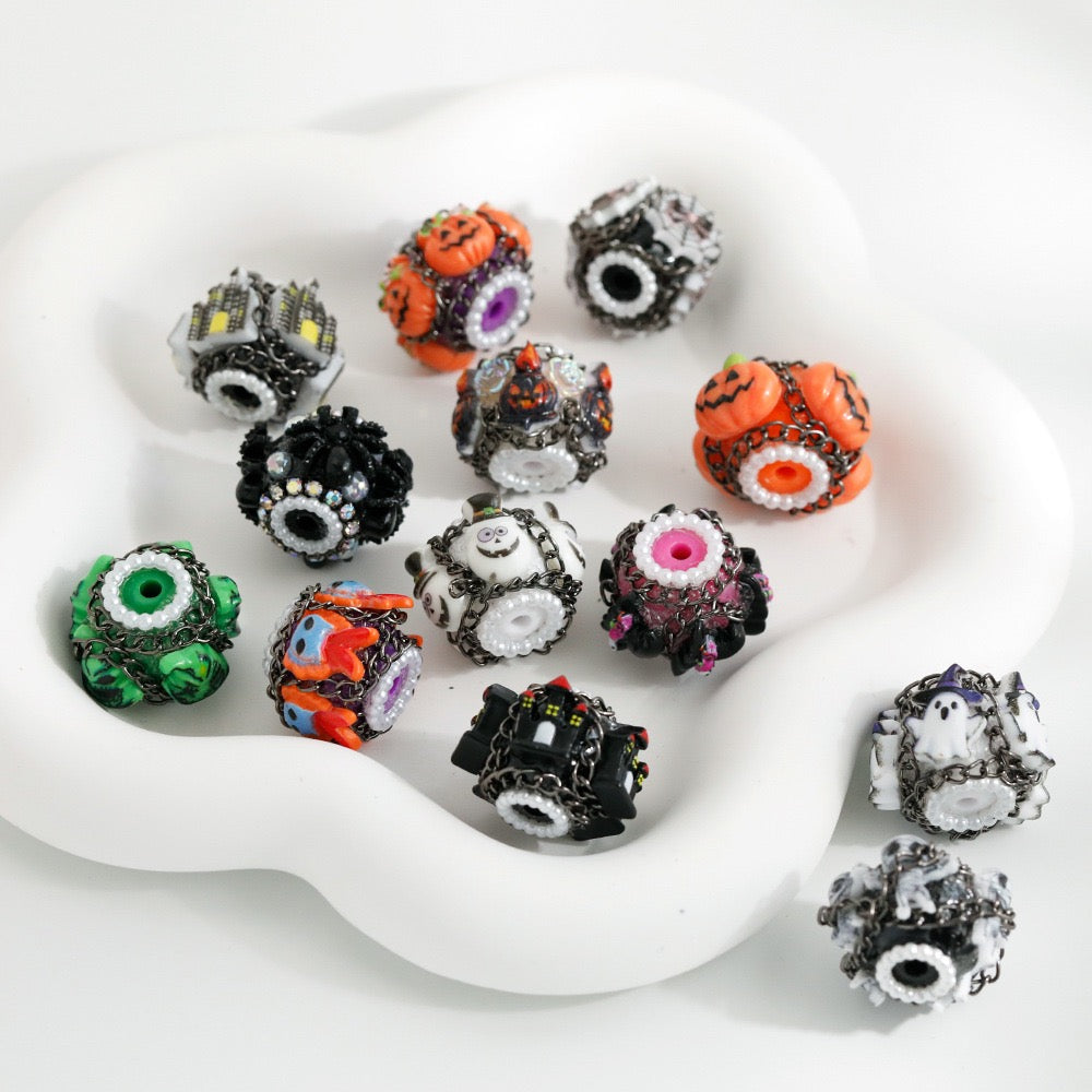 FS20088-About 18mm Halloween Fancy Beads