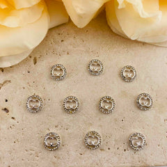FS4793-8mm GG Round Metal Nail Charms