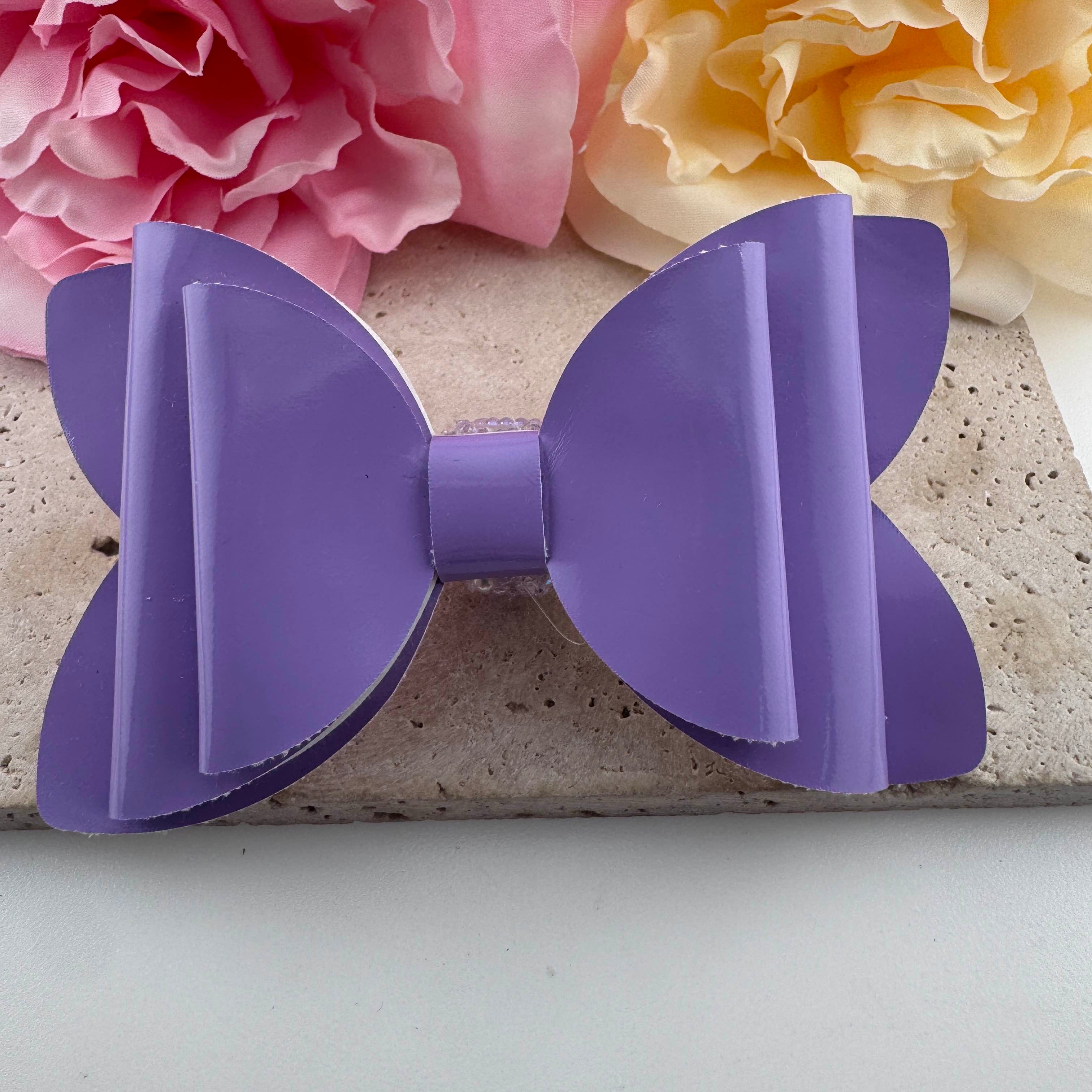 FS20014-Neon Color PU Bow Sugar Beads