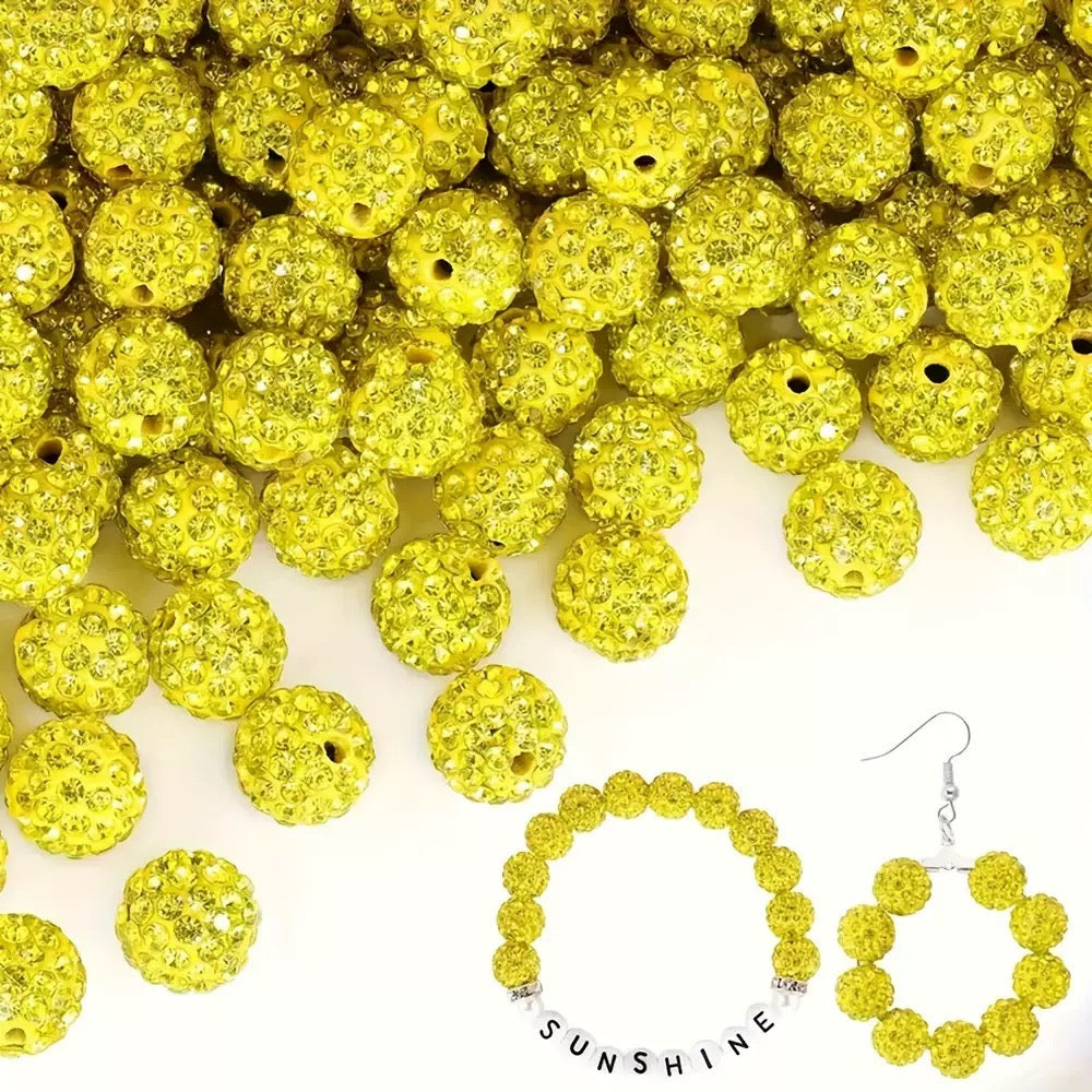 10mm Rhinestone Clay Beads For Jewelry Making Keychain Making