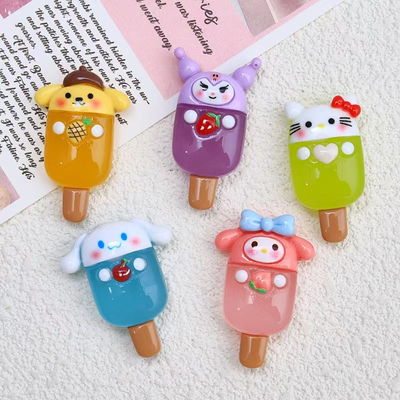 FS5146- Sanrio Cream Popsicle, Luminous Glow-In-The-Dark Resin Beads