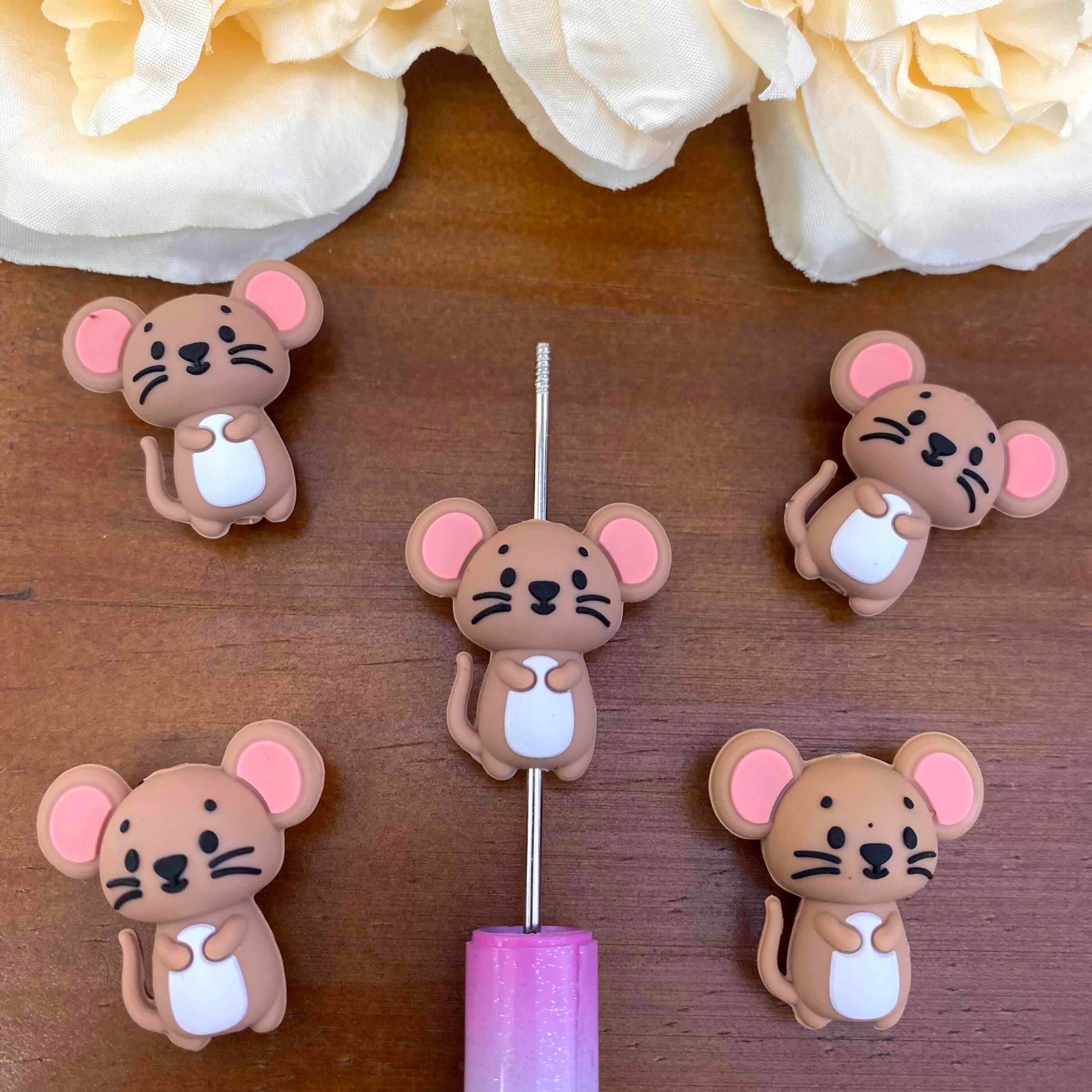 FS20528-3D Mouse Silicone Focal Beads