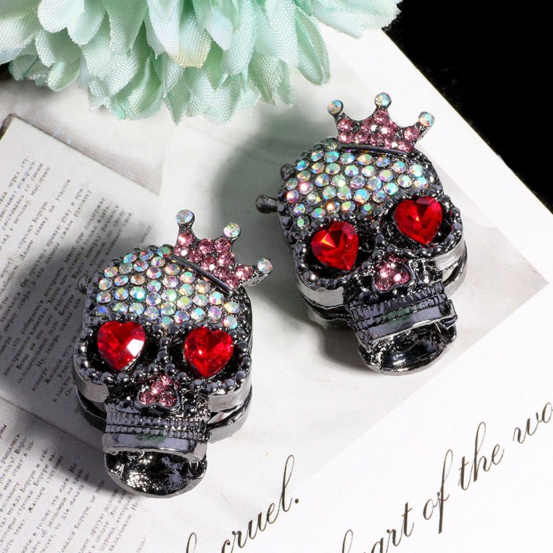 FS19375-About 29*19*16mm Halloween Skull Metal Beads