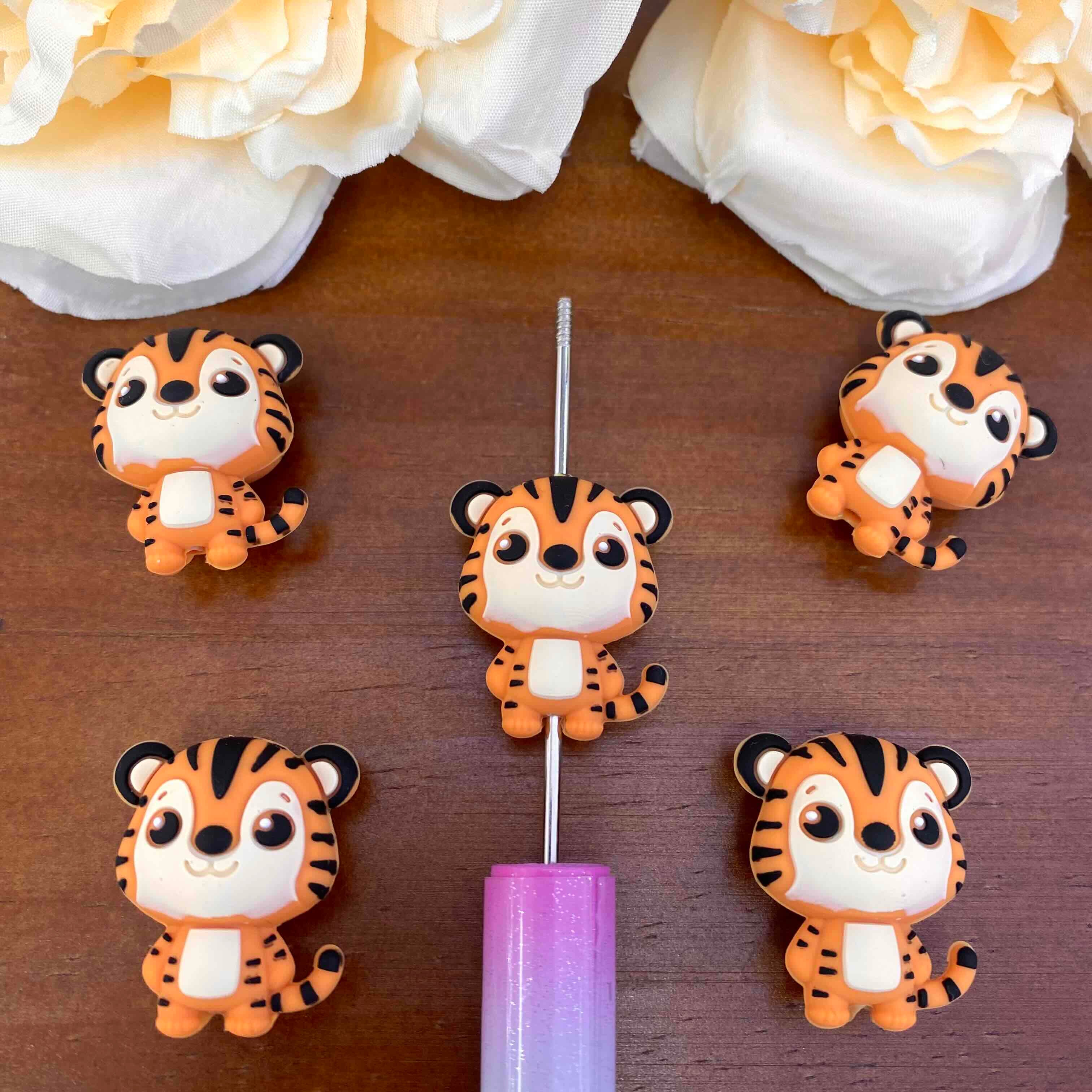 FS20532-3D Tigger Silicone Focal Beads