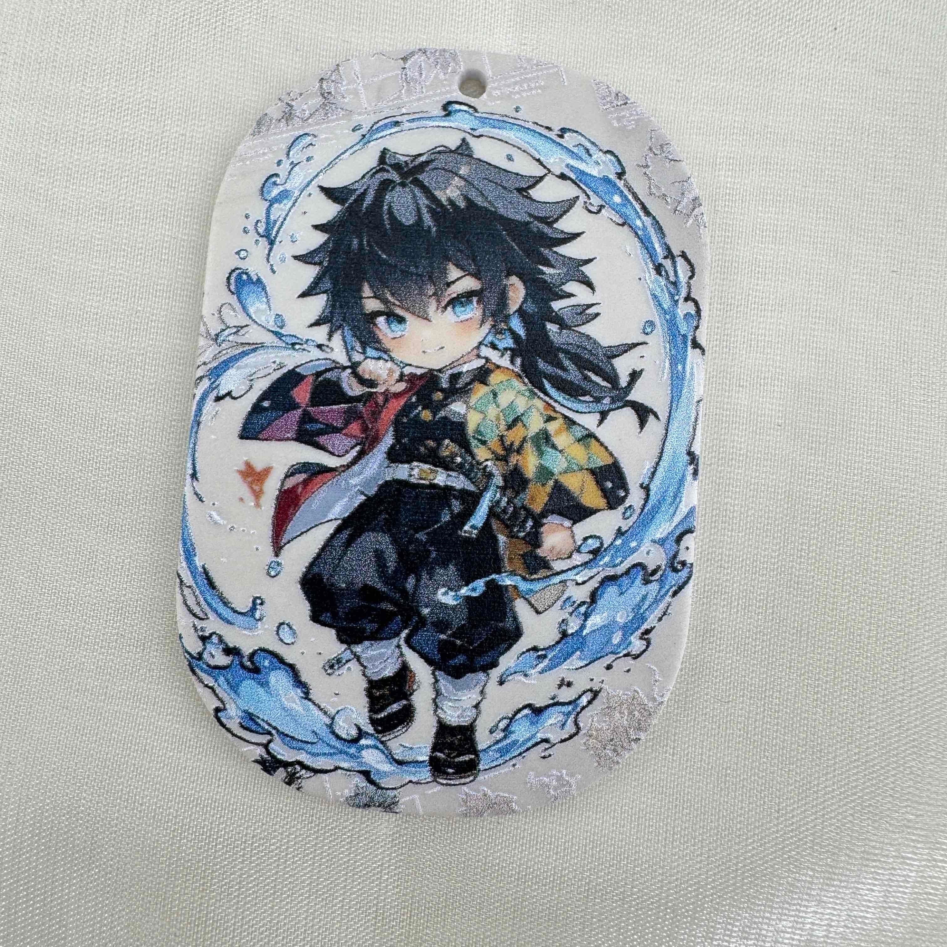 FS6873-About 3×6cm Demon Slayer Double Side Printed Acrylic Charms With Hole For Making Keychain Random Mixed Zoe DIY Wholesale