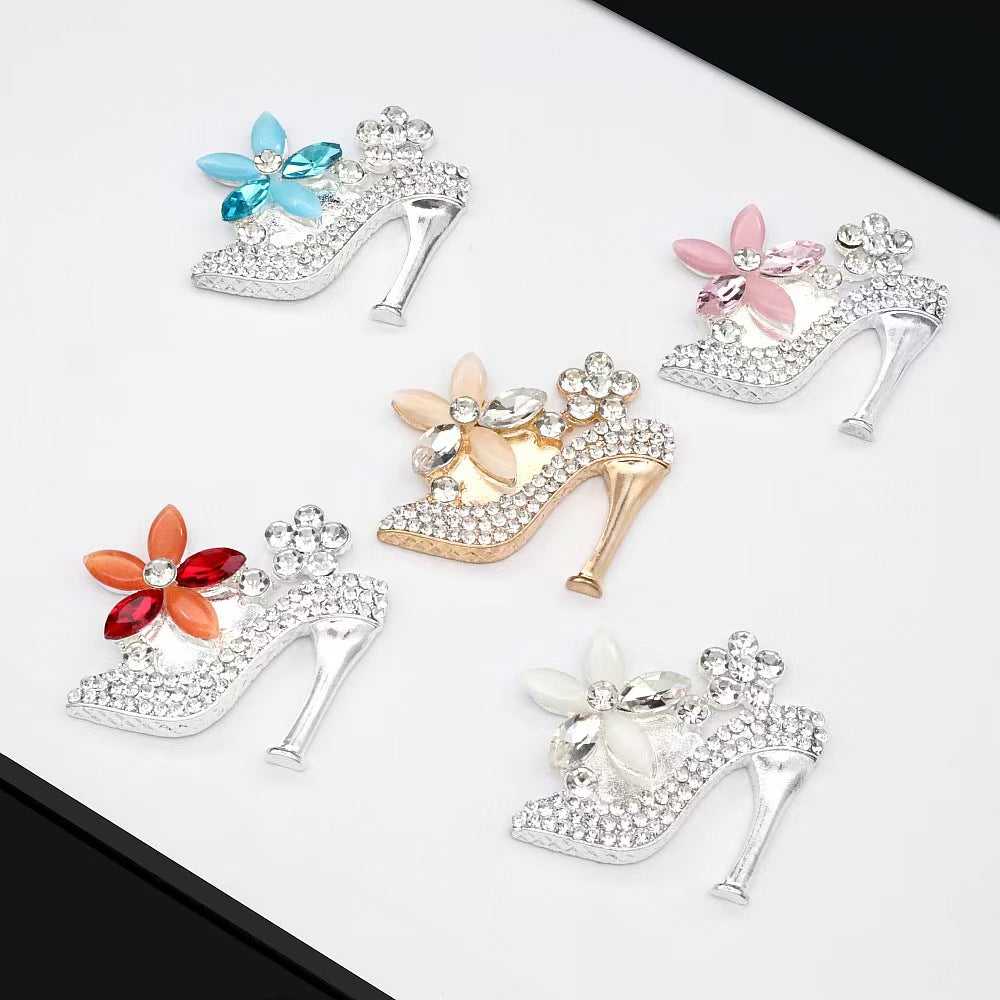 FS4444-43*47mm High - heeled Shoes Alloy Charms, Alloy Charms
