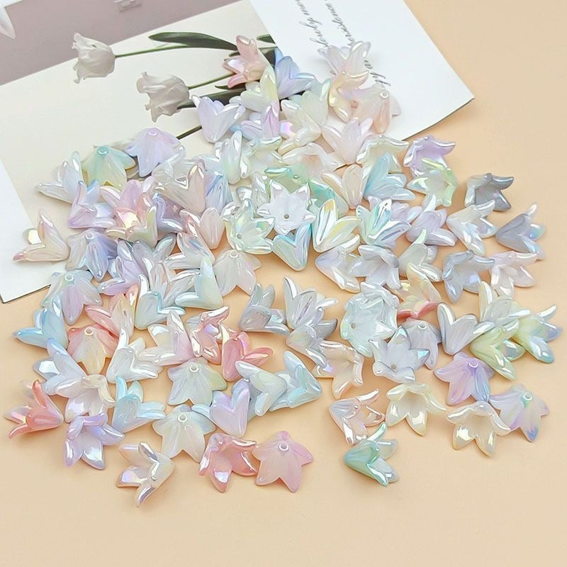 FS2283-12MM AB Color Lily Flower For Making Car Hangers