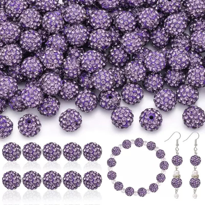 10mm Rhinestone Clay Beads For Jewelry Making Keychain Making