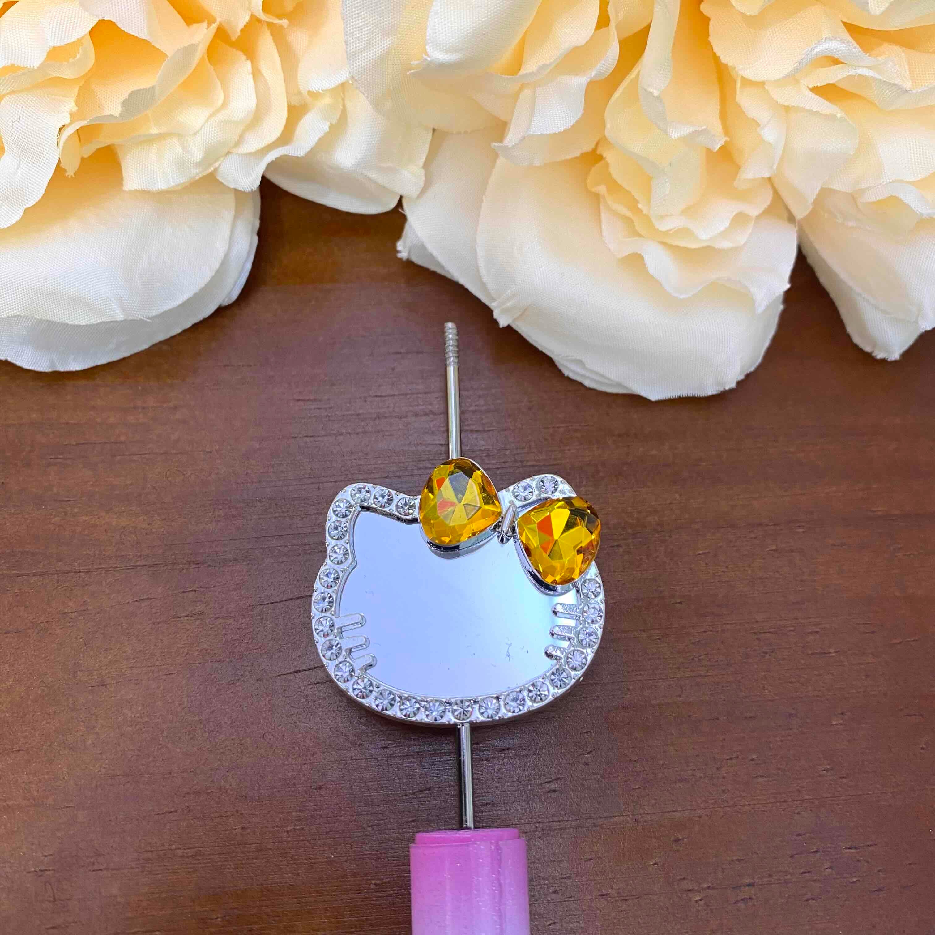 FS20630-Hello Kitty Mirror Metal Beads