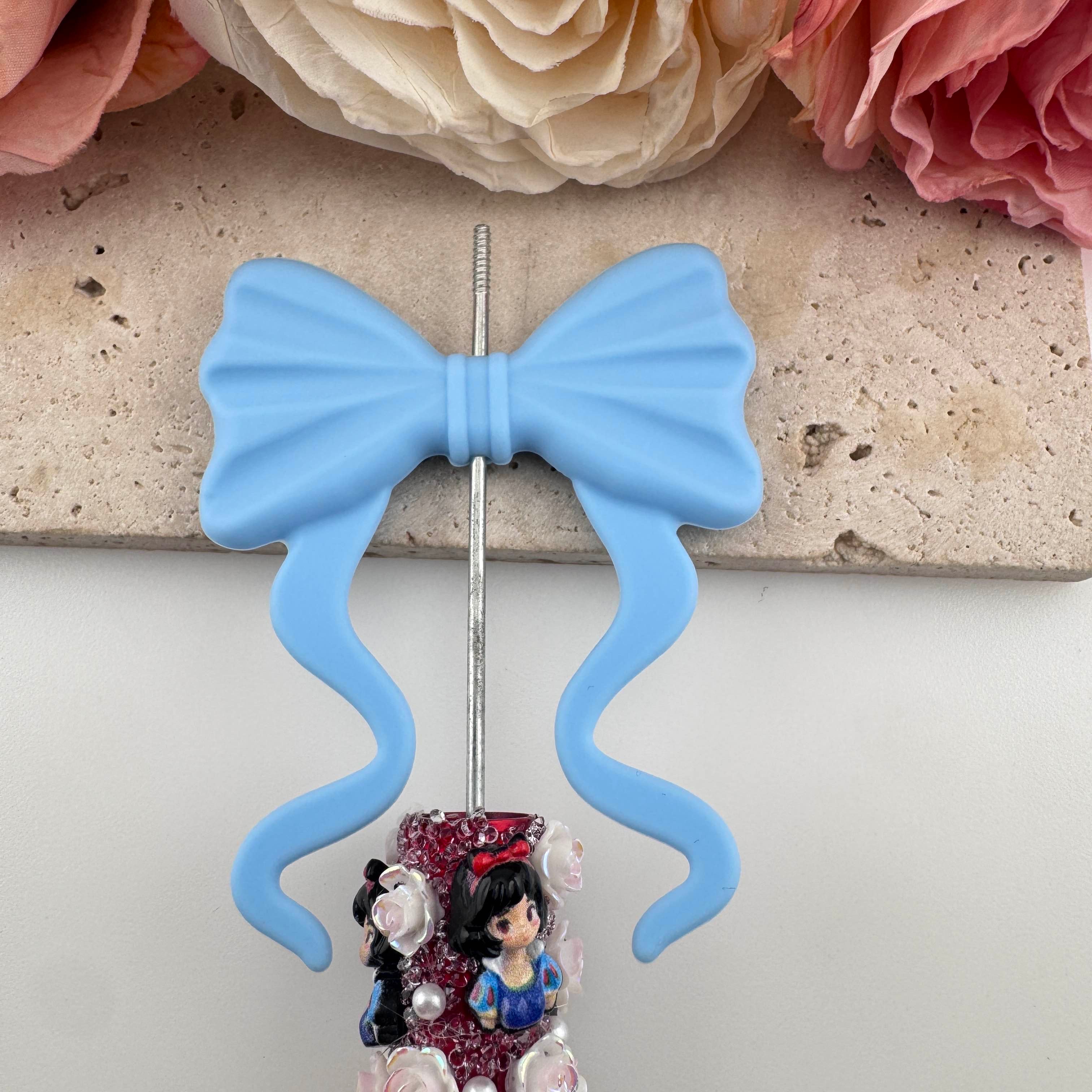 FS19388-About 60×70mm Silicone Bow Beads