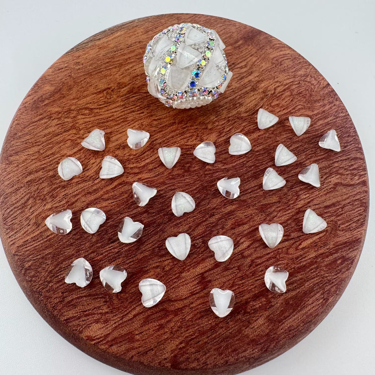 6mm Resin Heart Nail Charms For Making Fancy Beads
