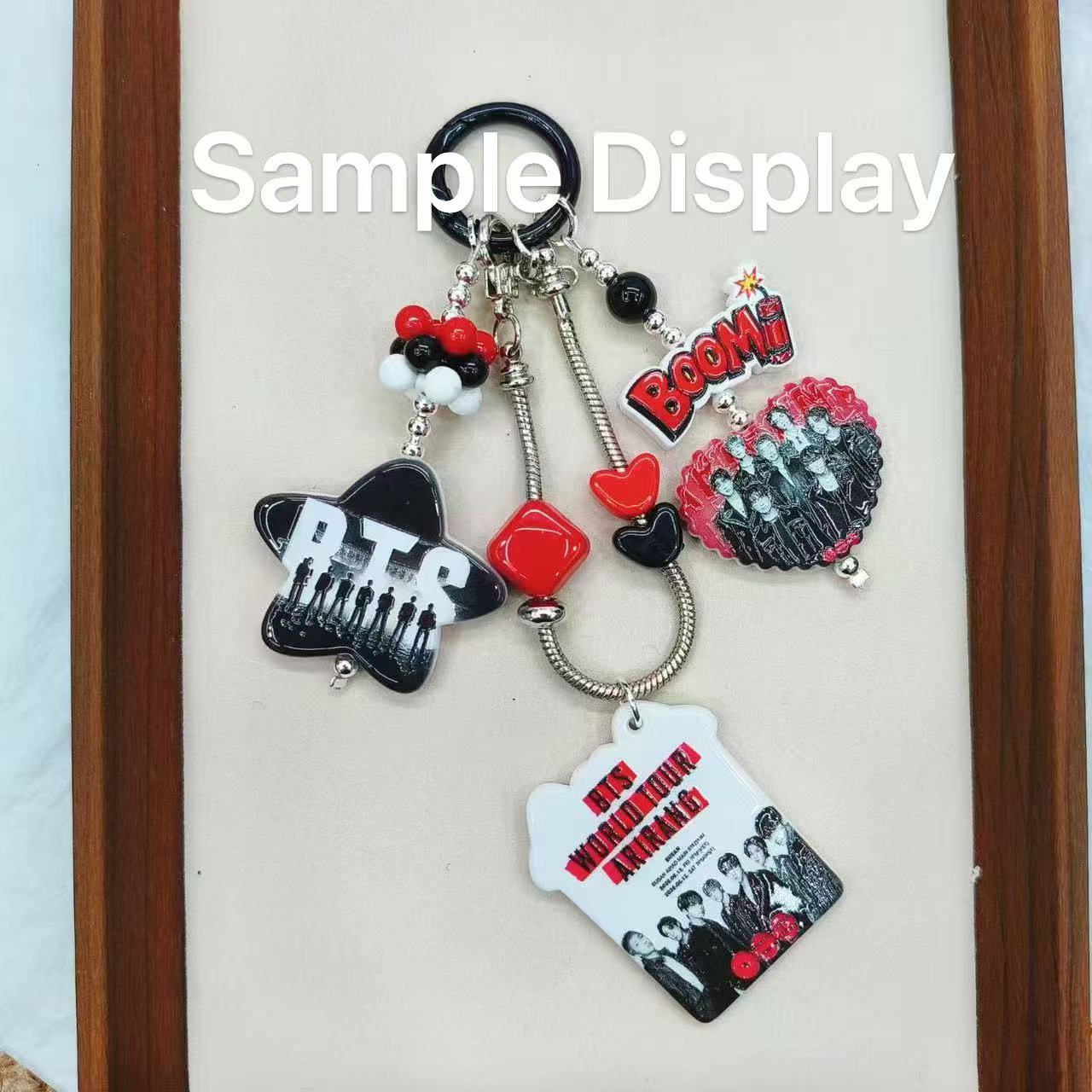Concert Poster-Shaped Special-Shaped Acrylic Focal Beads, Suitable For Pen Toppers Or Keychains,Random Mix
