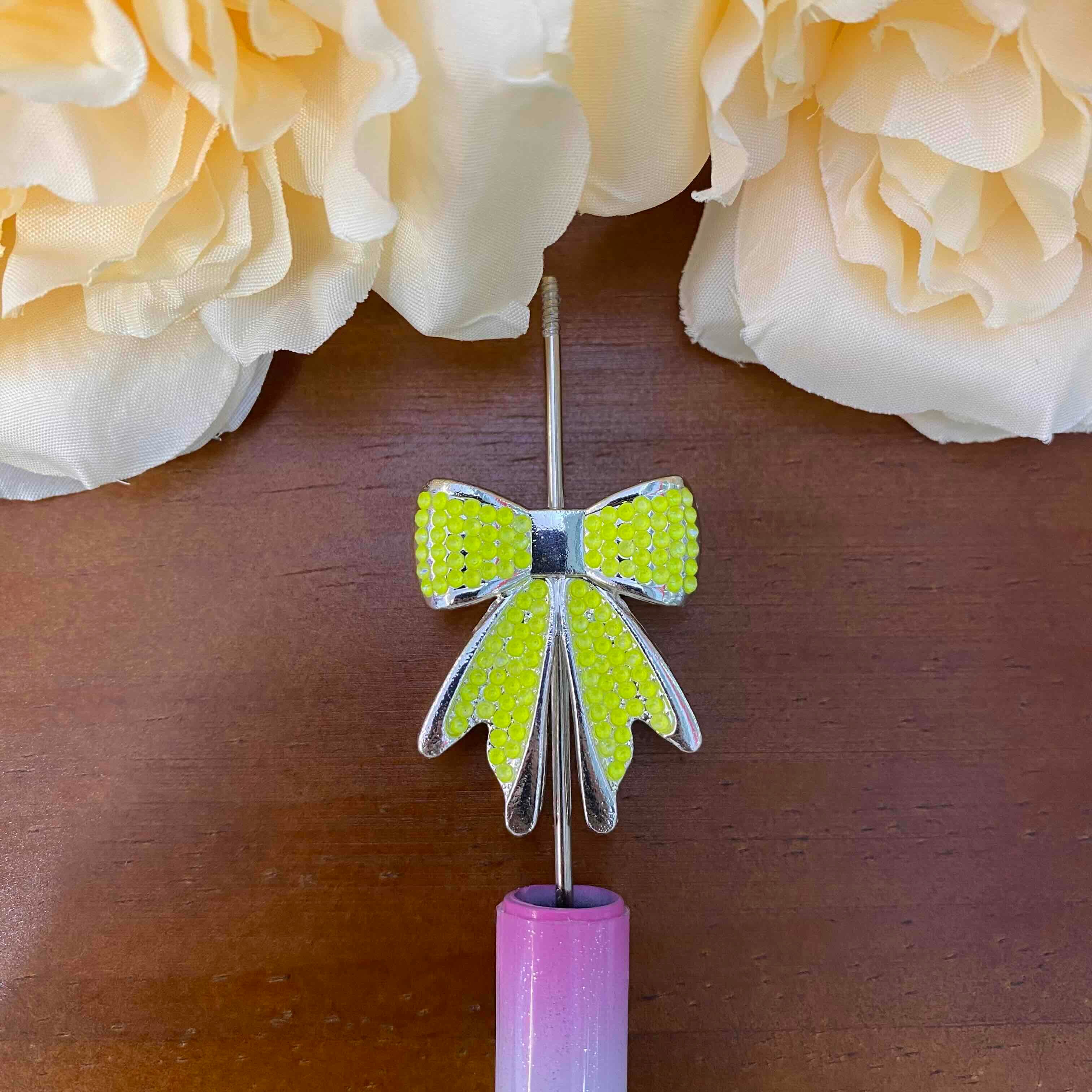 FS20629-Rhinestone Bow Metal Beads