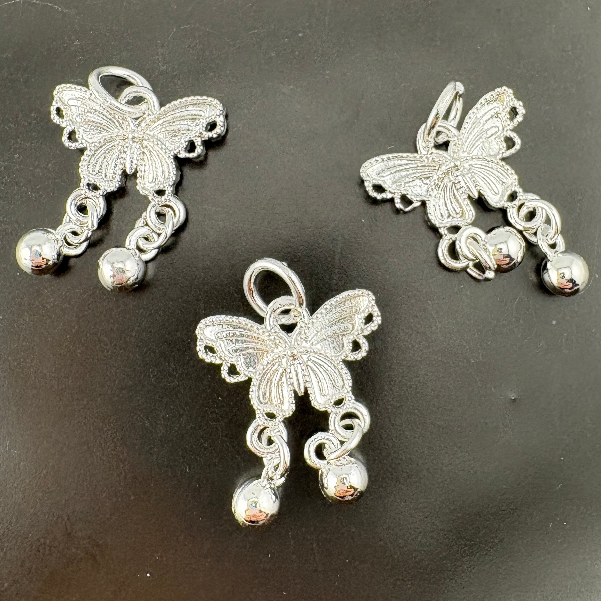 FS3122- 20 Pieces 16*20mm Silver Butterfly Charms