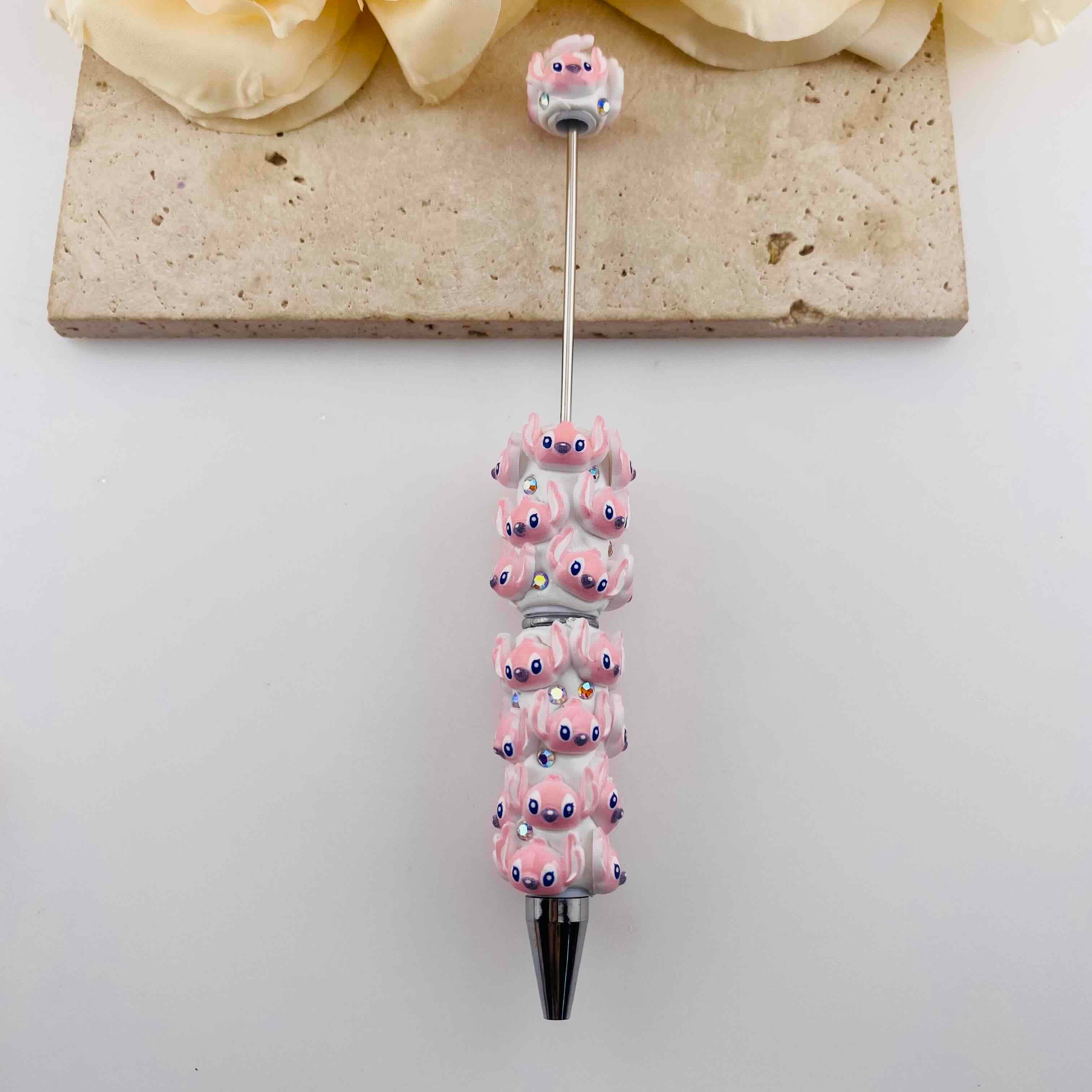 FS20315-Cute Pink Stitch Beadable Clay Pens