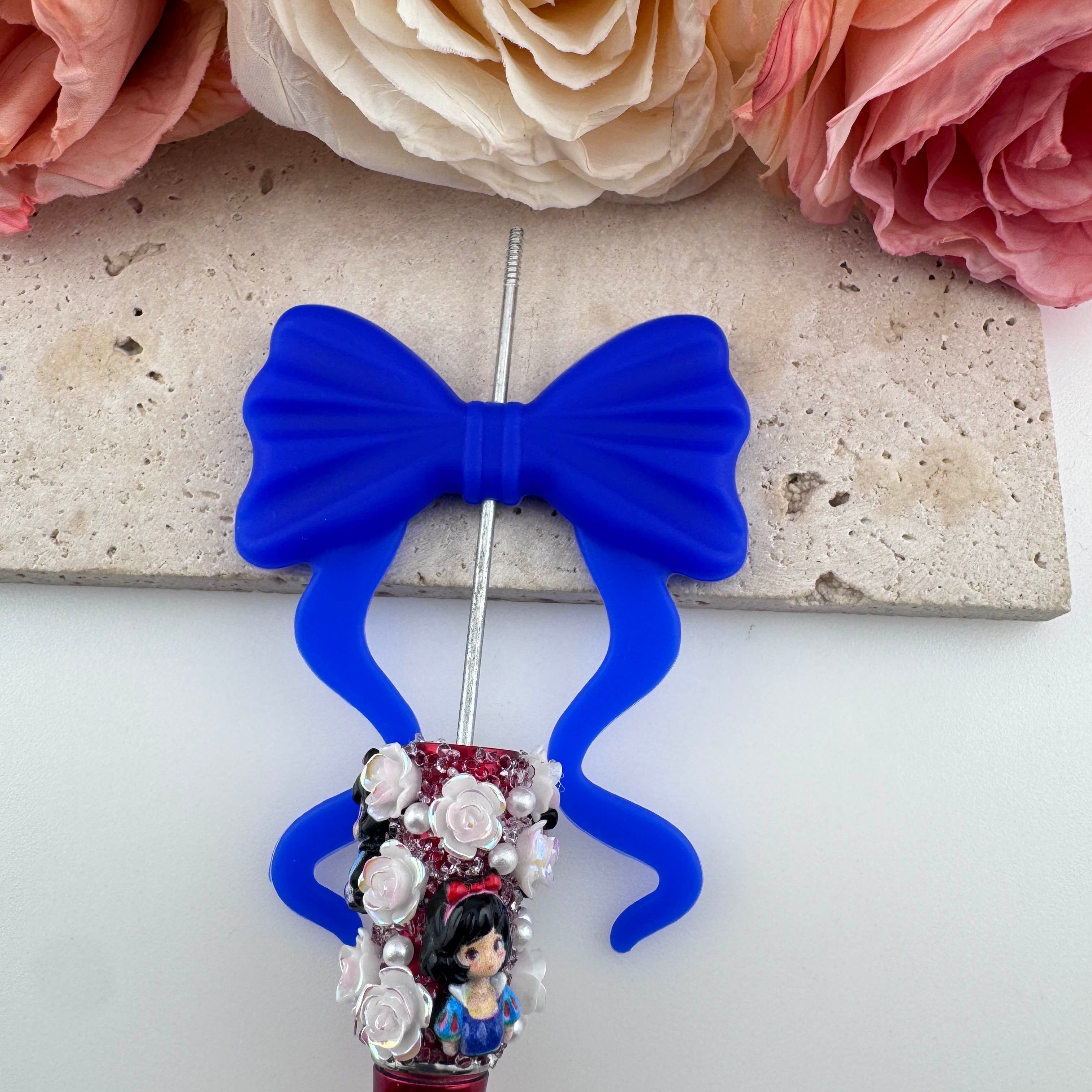 FS19388-About 60×70mm Silicone Bow Beads