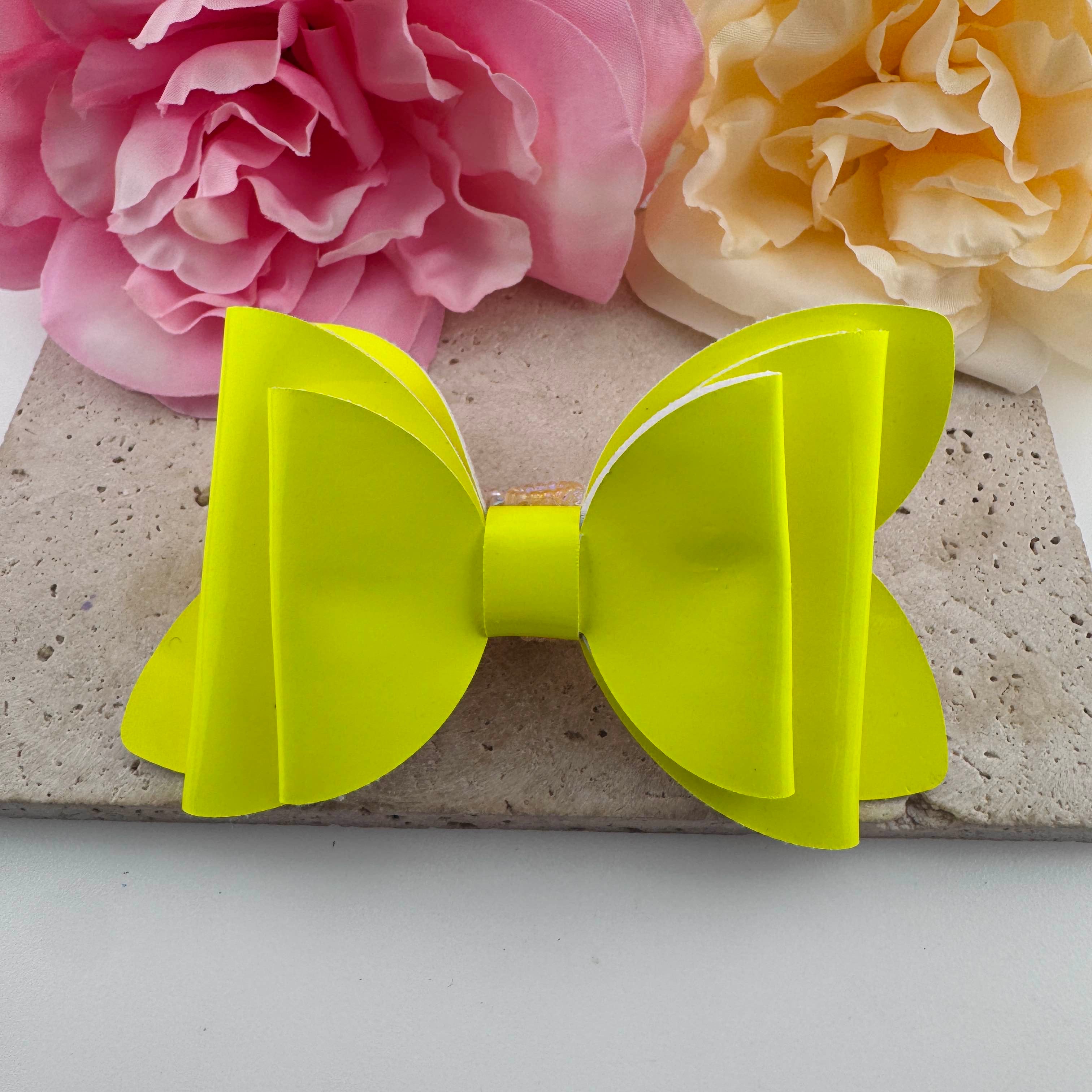 FS20014-Neon Color PU Bow Sugar Beads