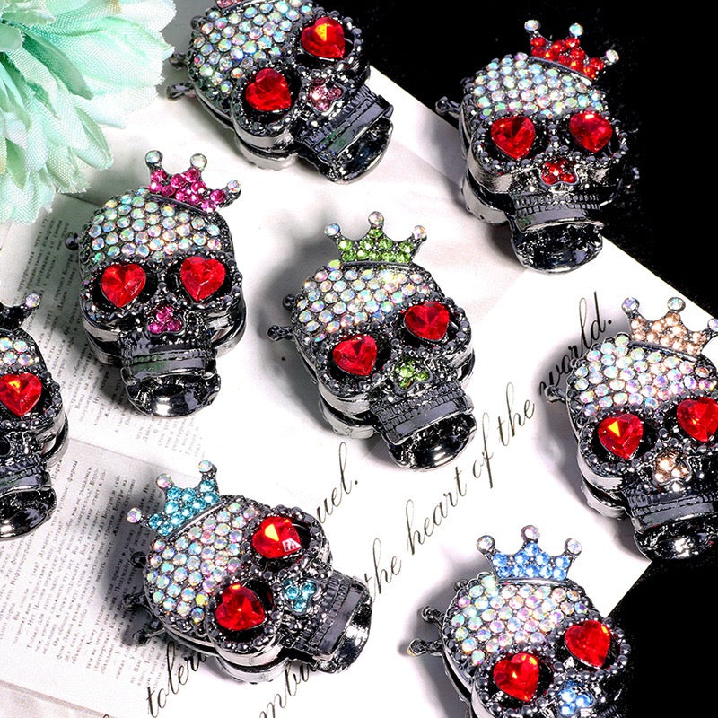 FS19375-About 29*19*16mm Halloween Skull Metal Beads